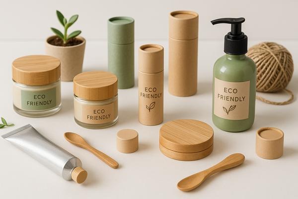 Kosmetiketikett mit Marketing-Claims wie natural und chemical-free