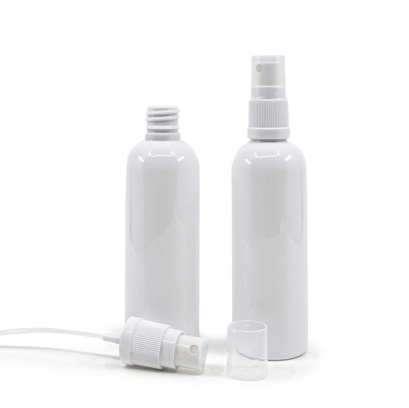 Butelka plastikowa biała, atomizer biały, 100 ml