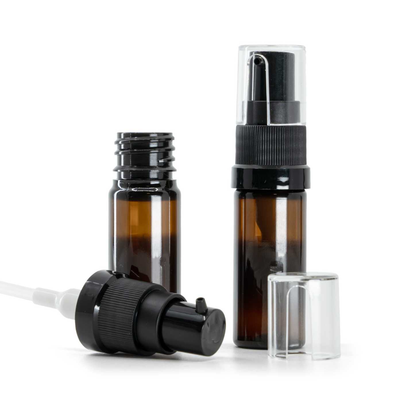 Butelka plastikowa, apteczna, brązowa, dozownik do olejów, 10 ml