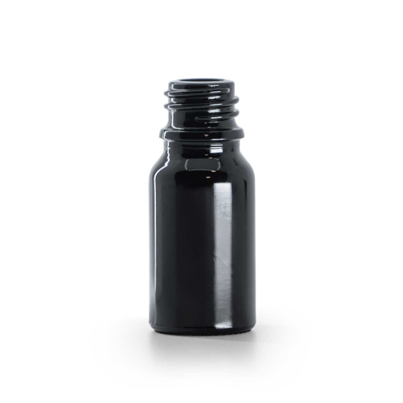 Frasco de vidrio, negro brillante, 10 ml