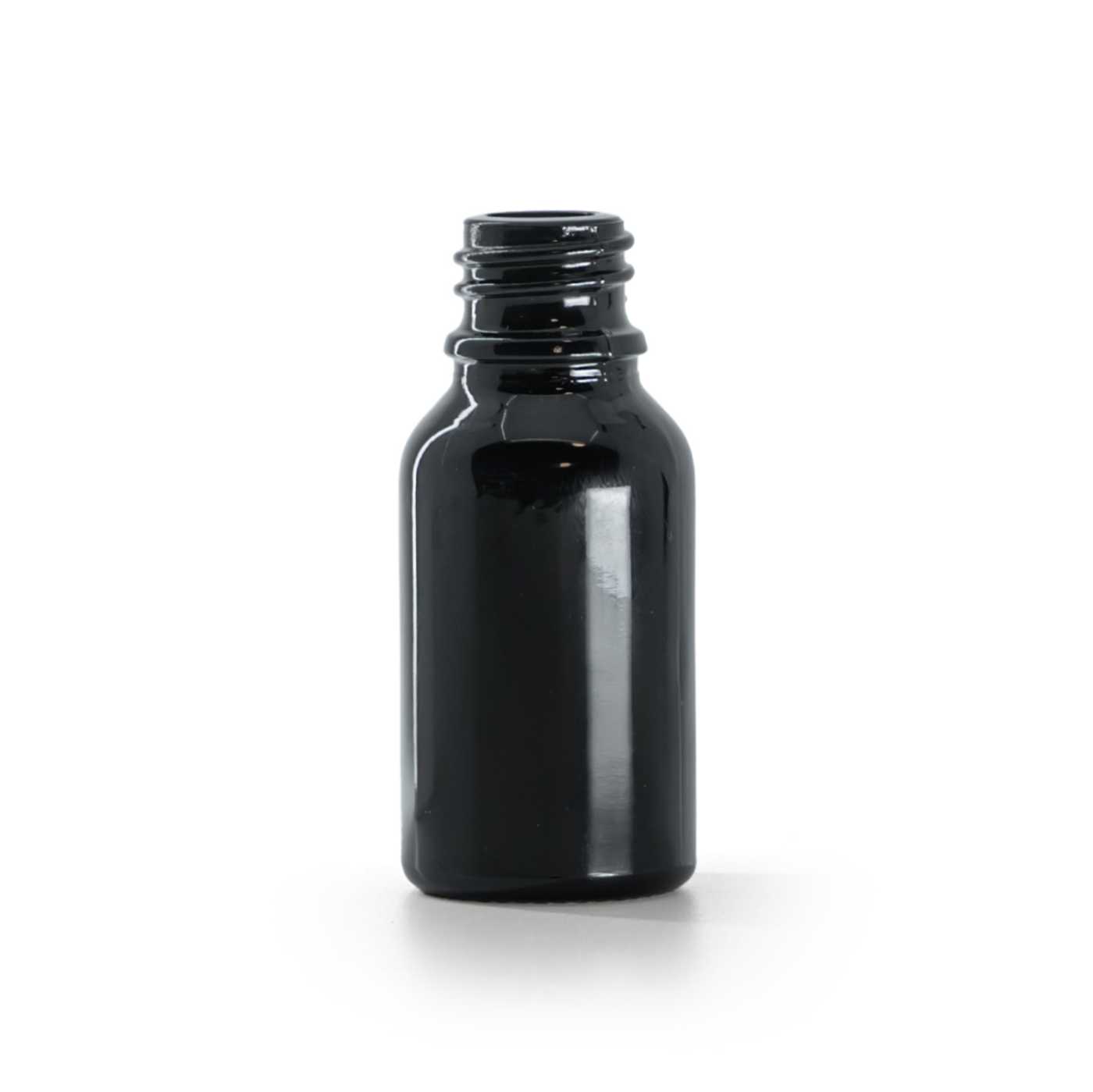 Frasco de vidrio, negro brillante, 15 ml