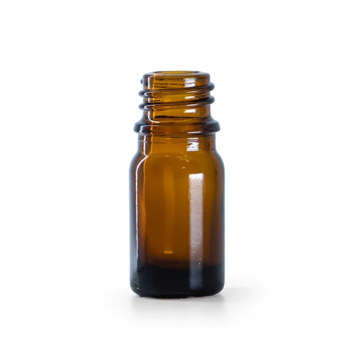 Botella de vidrio ámbar, 5 ml
