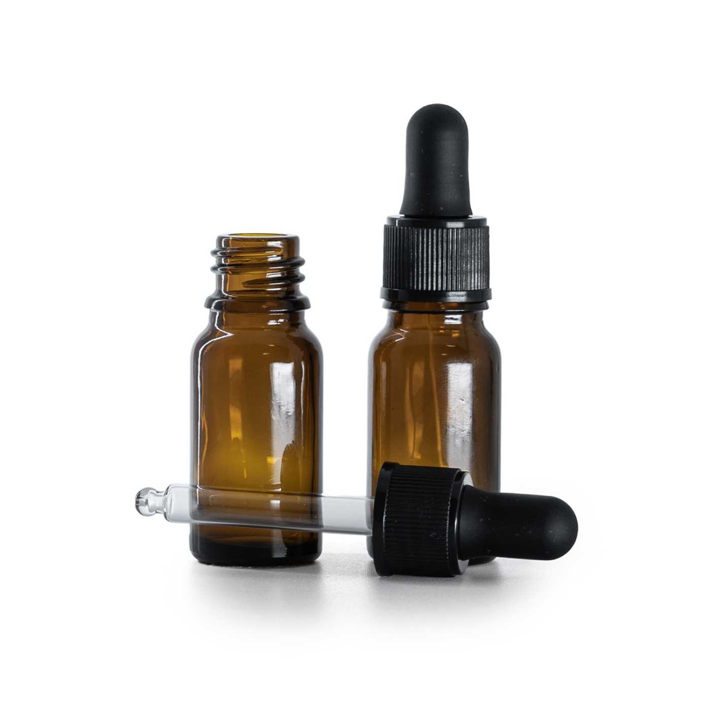 Sklenená fľaška, liekovka, kvapátko čierne, 10 ml