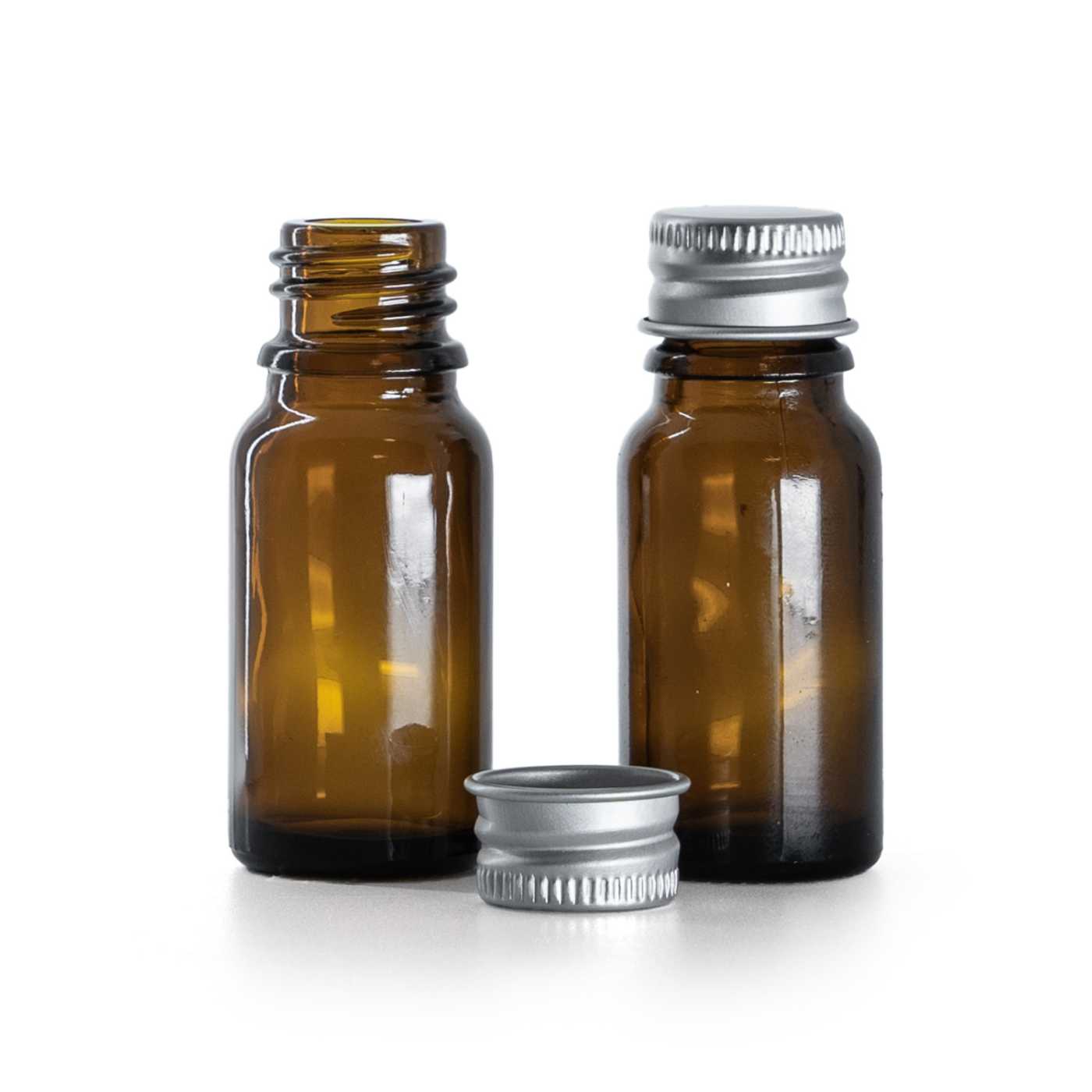 Butelka szklana apteczna, nakrętka aluminiowa, 10 ml