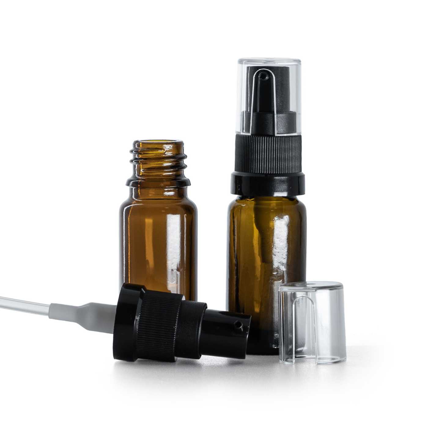 Sklenená liekovka typ B, vysoká, dávkovač olejov, 10 ml