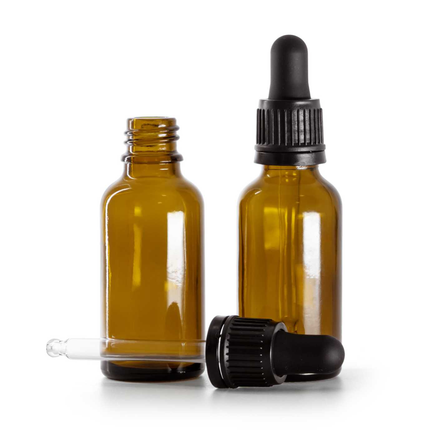 Sklenená fľaška, liekovka, čierne kvapátko, 30 ml