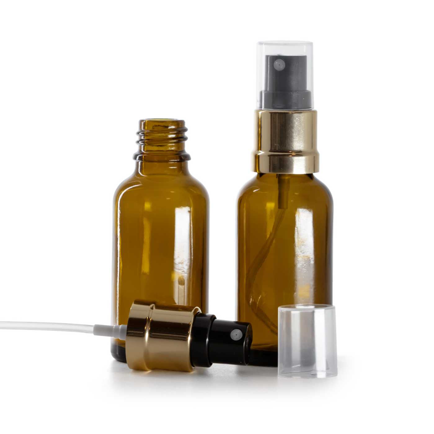 Butelka apteczna, czarno-złoty atomizer, 30 ml