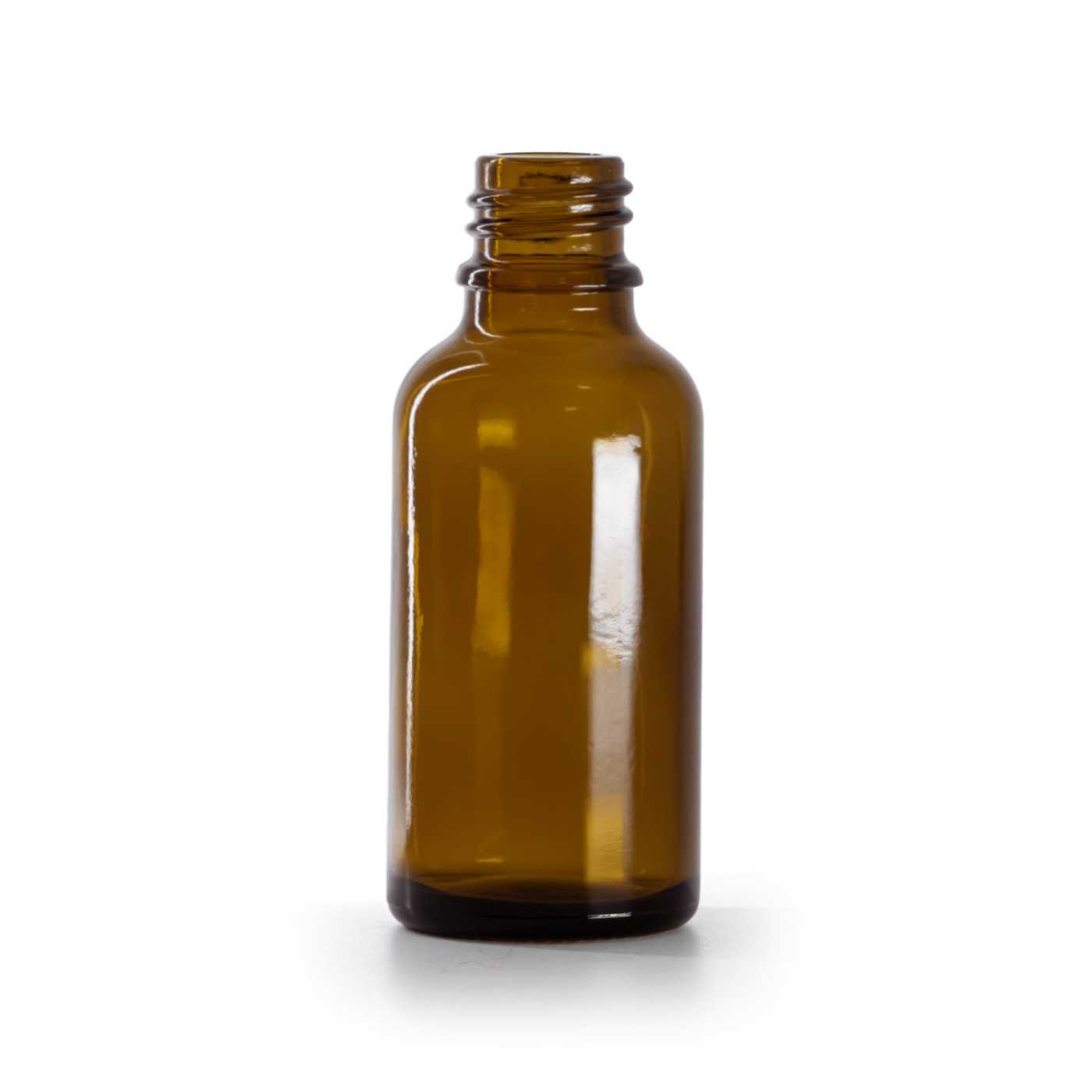 Szklana butelka apteczna brązowa, 18 mm, 30 ml