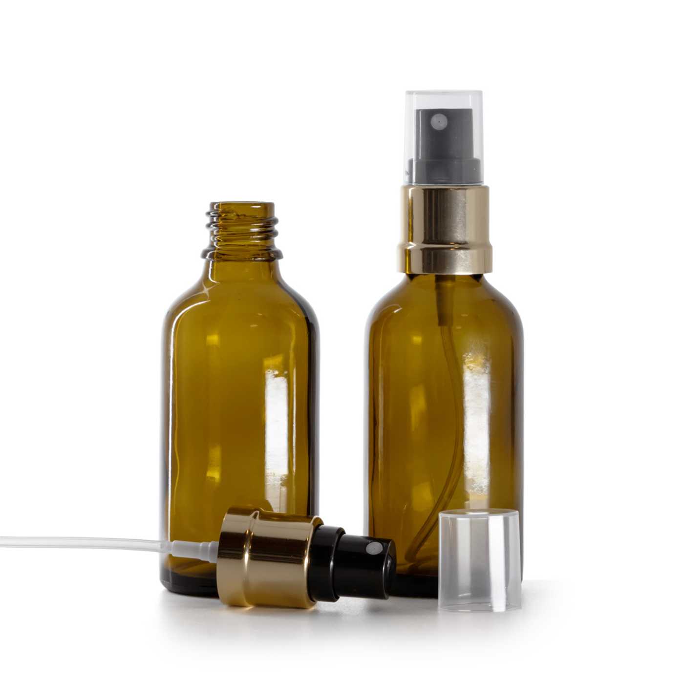Butelka apteczna, czarno-złoty atomizer, 50 ml