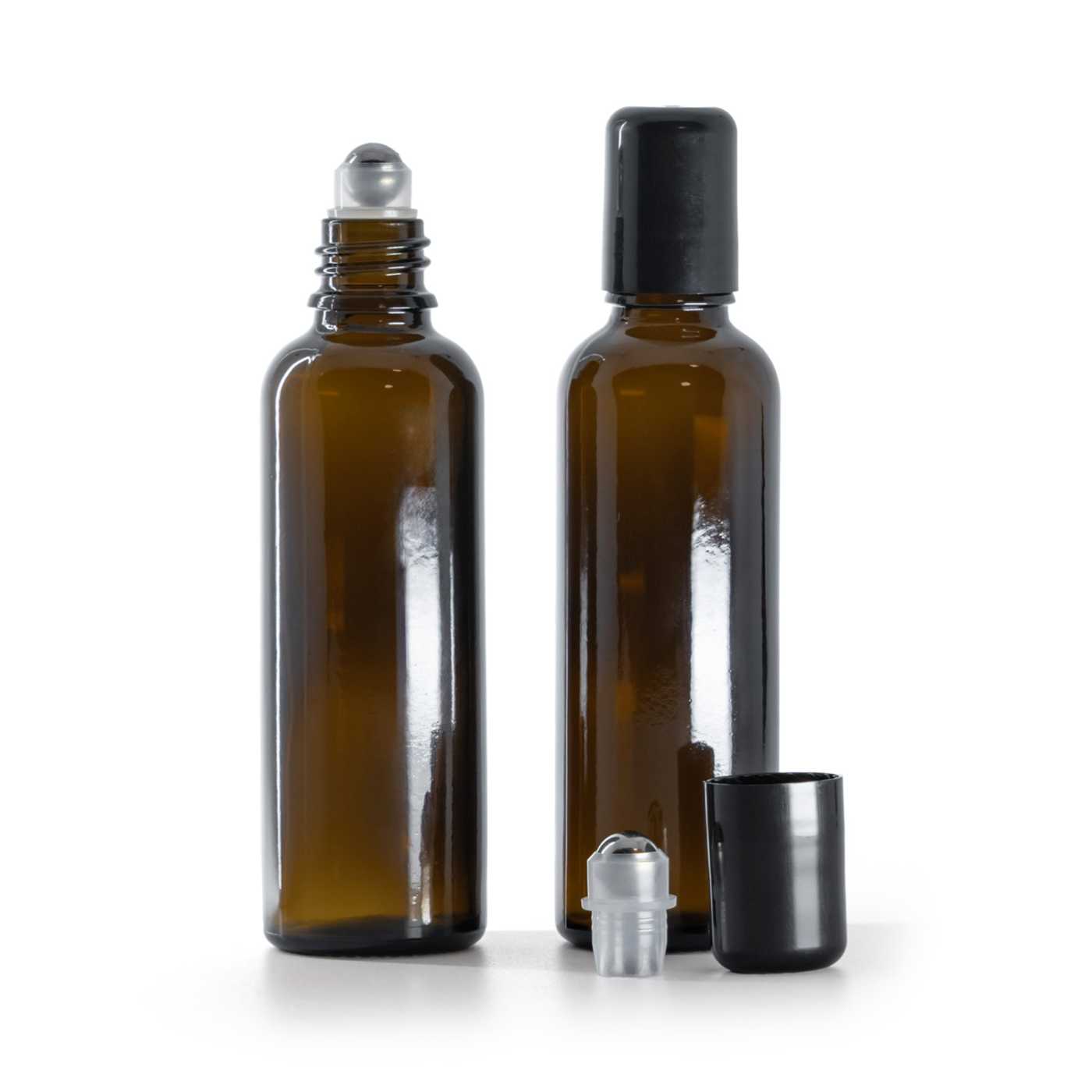 Sklenená liekovka, vysoká, roll-on, 50 ml