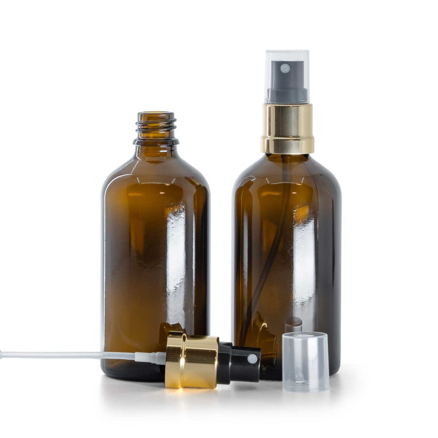 Butelka apteczna, czarno-złoty atomizer, 100 ml