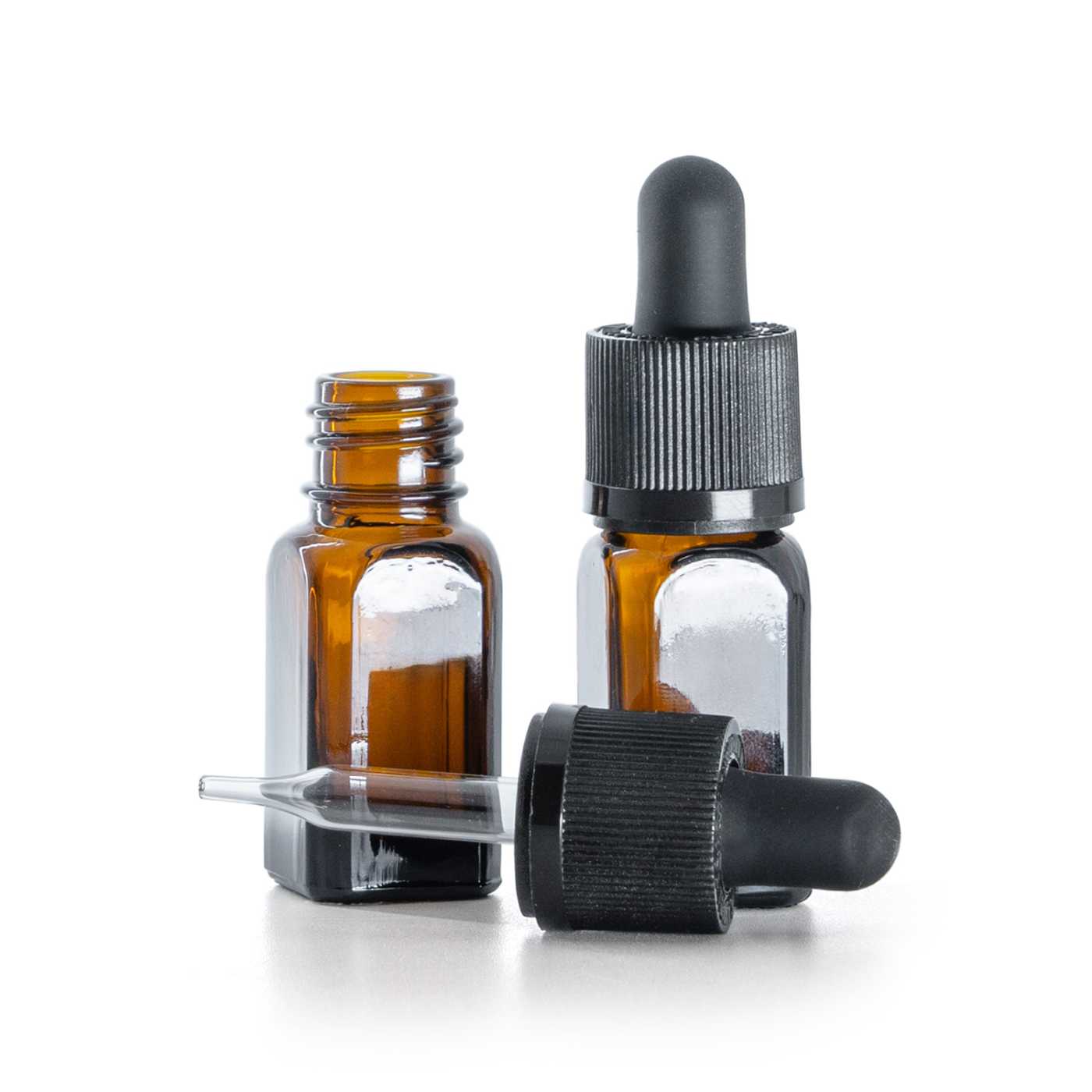 Butelka szklana, kwadratowa prosta, pipeta z zabezpieczeniem, 10 ml
