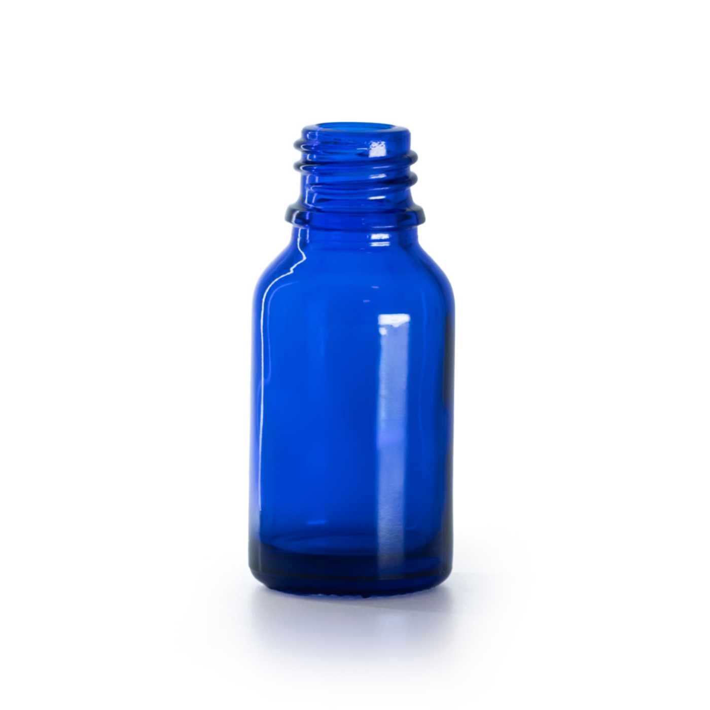 Blaue Glasflasche 15 ml 18 mm