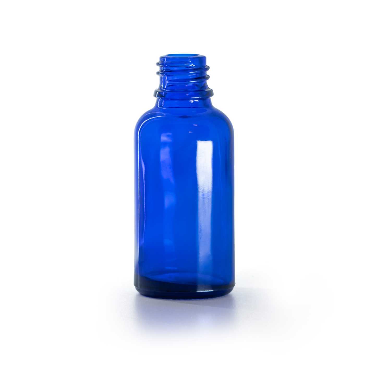Blaue Glasflasche 30 ml 18 mm