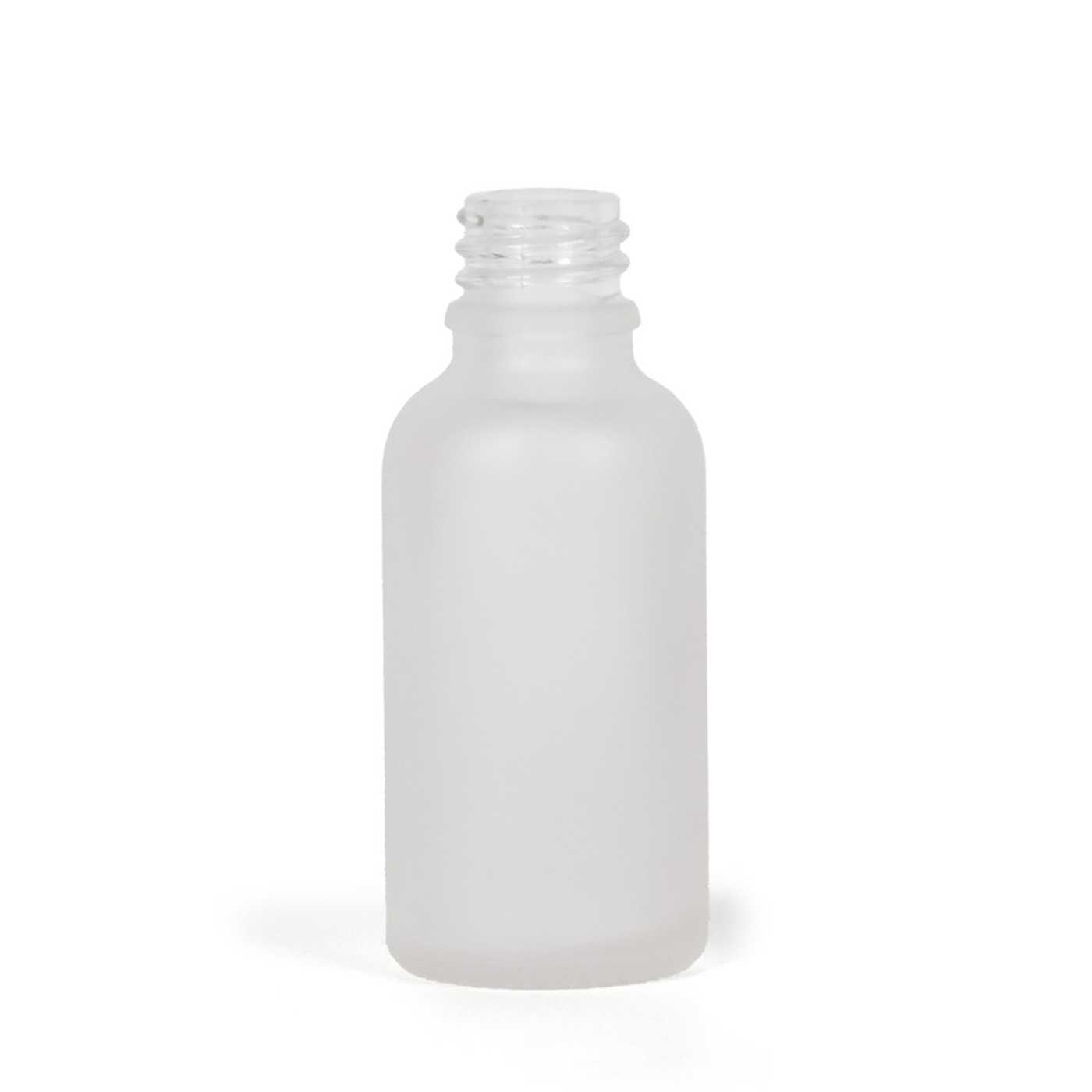 Sklenená fľaška, priehľadná mliečna, 18 mm, 30 ml