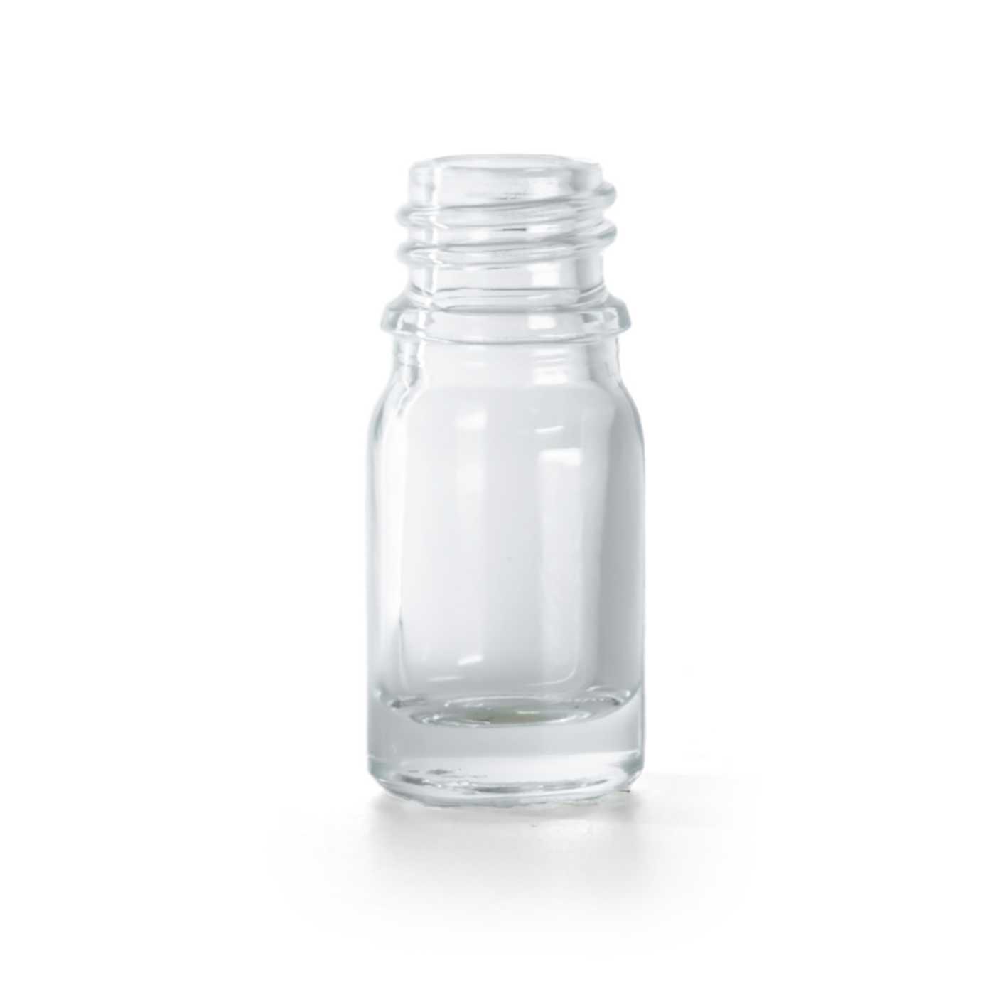 Botella de vidrio, transparente, 5 ml, 255 uds