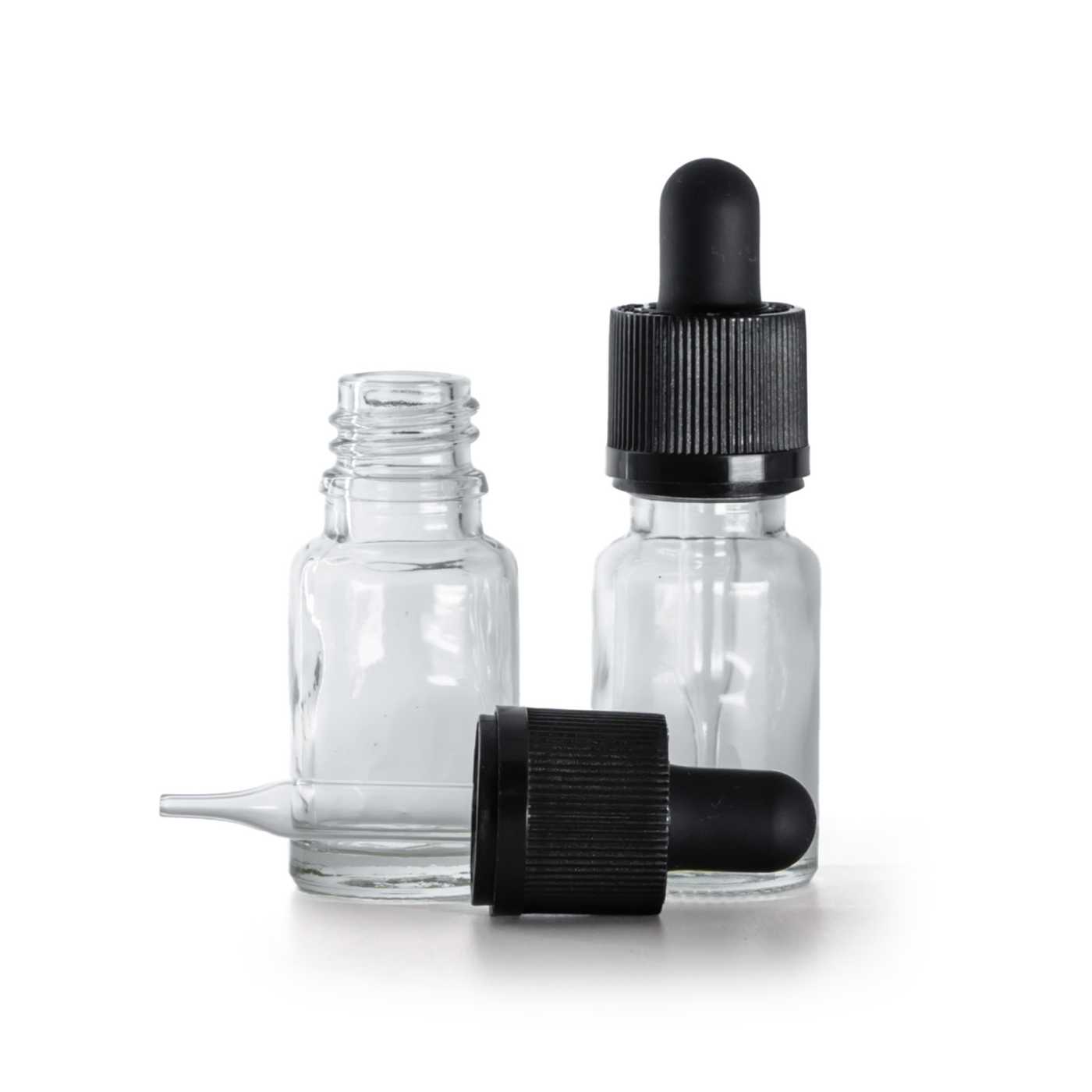 Flacon en verre transparent, pipette avec bague d’inviolabilité, 10 ml