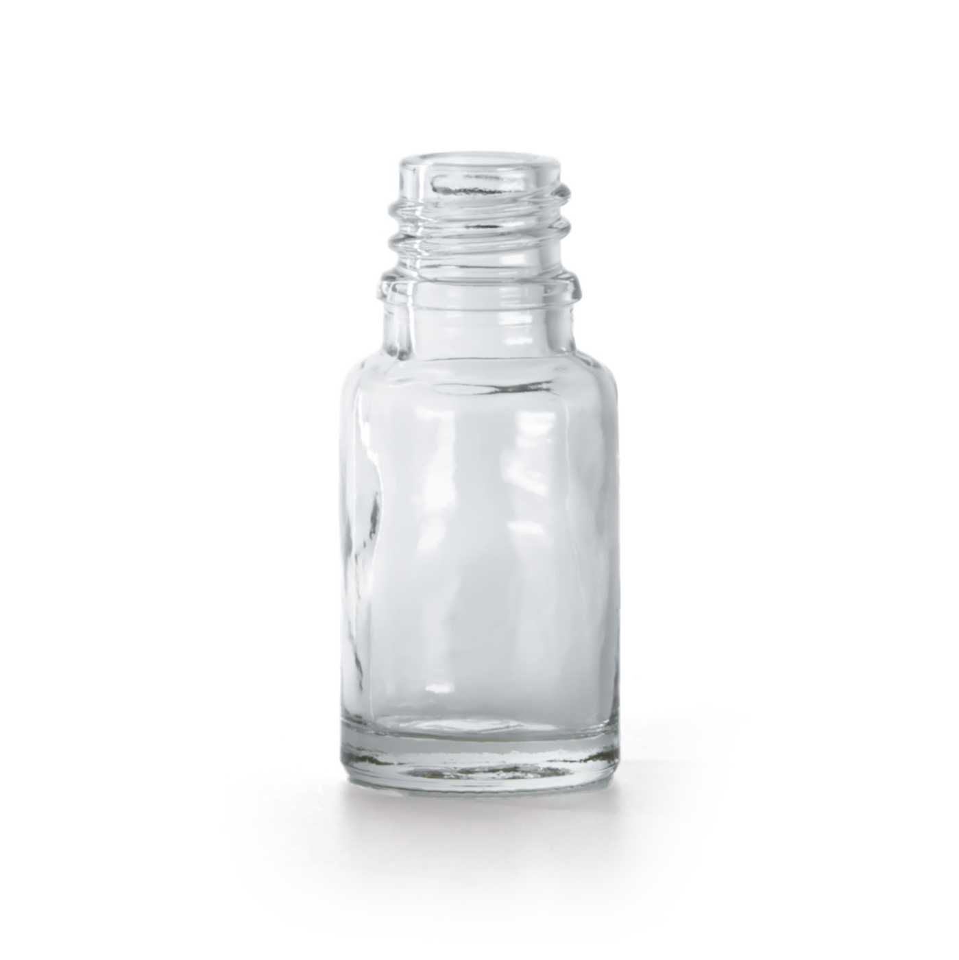 Botella de vidrio, transparente, 10 ml