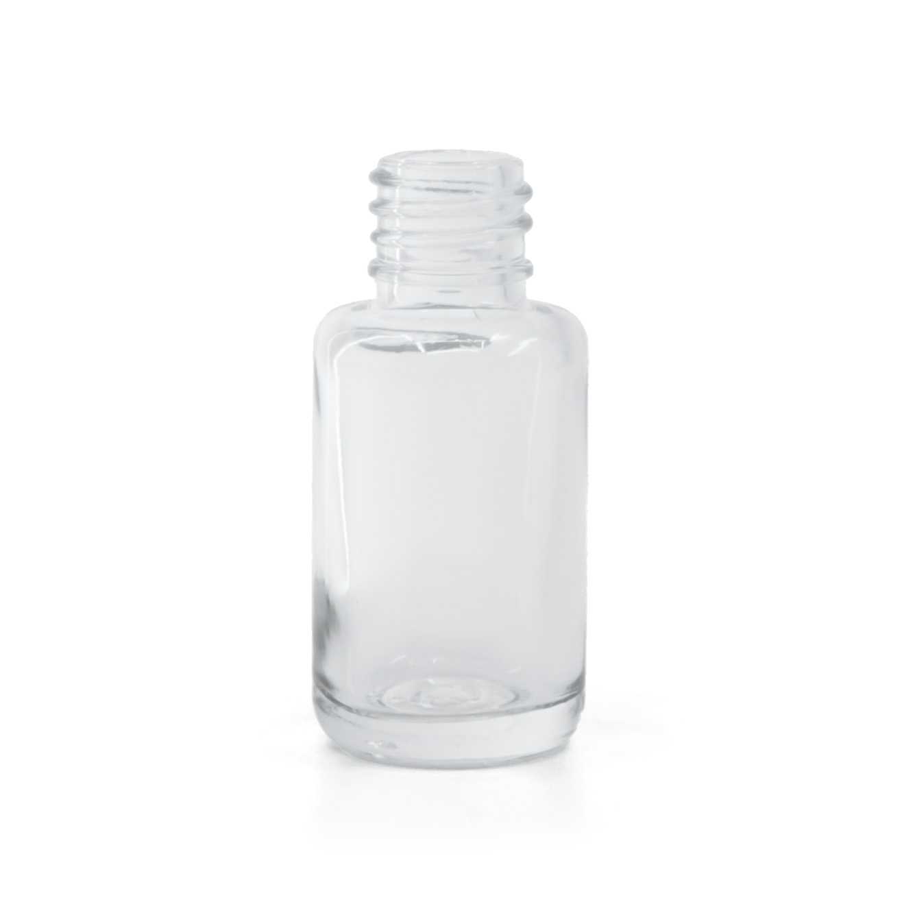 Butelka szklana apteczna, przezroczysta, okrągła, 12 ml