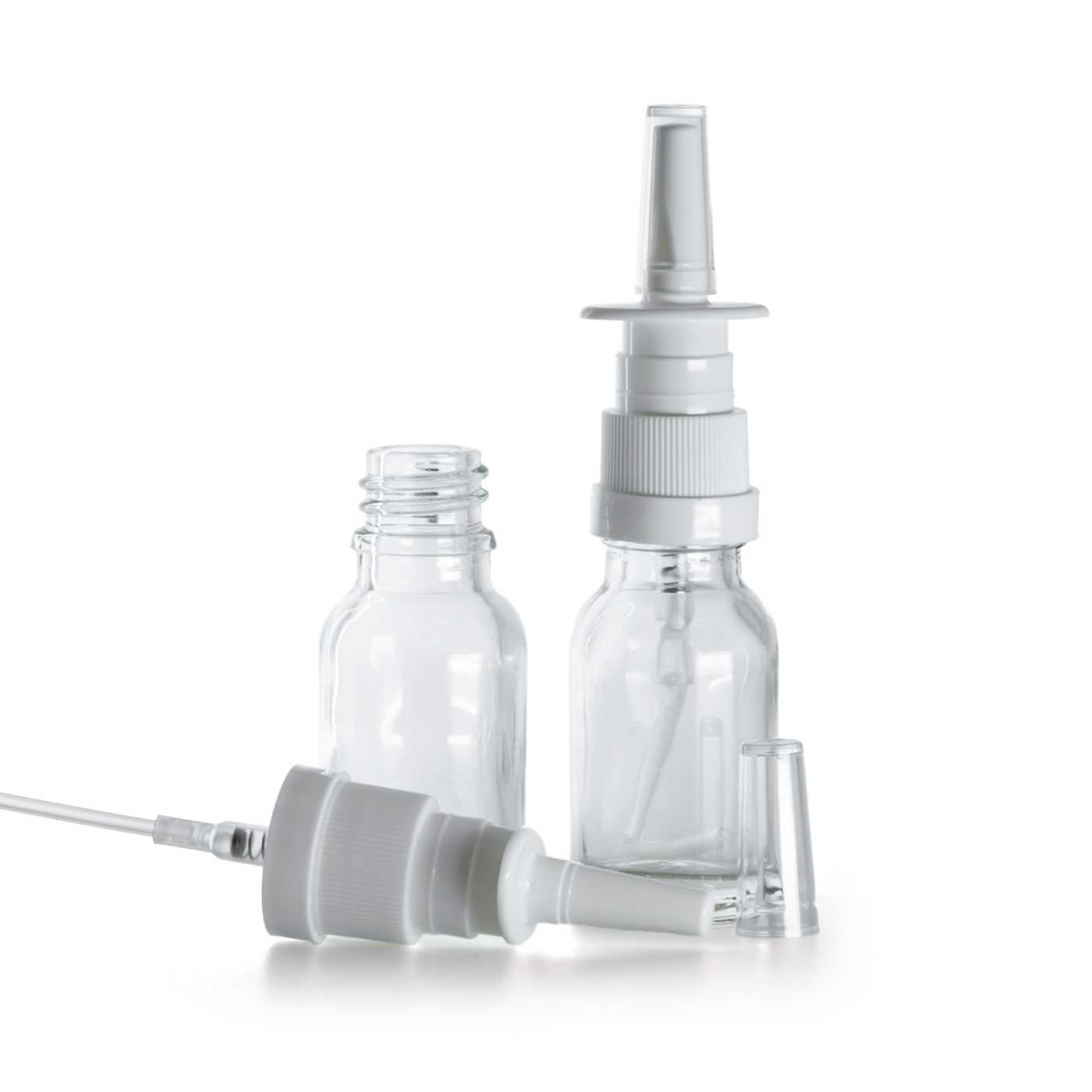 Butelka szklana, przezroczysta, spray do nosa, 15 ml