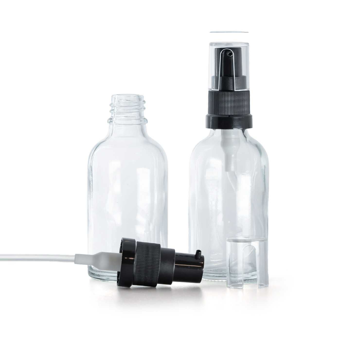 Sklenená fľaška, priehľadná, dávkovač olejov, 30 ml