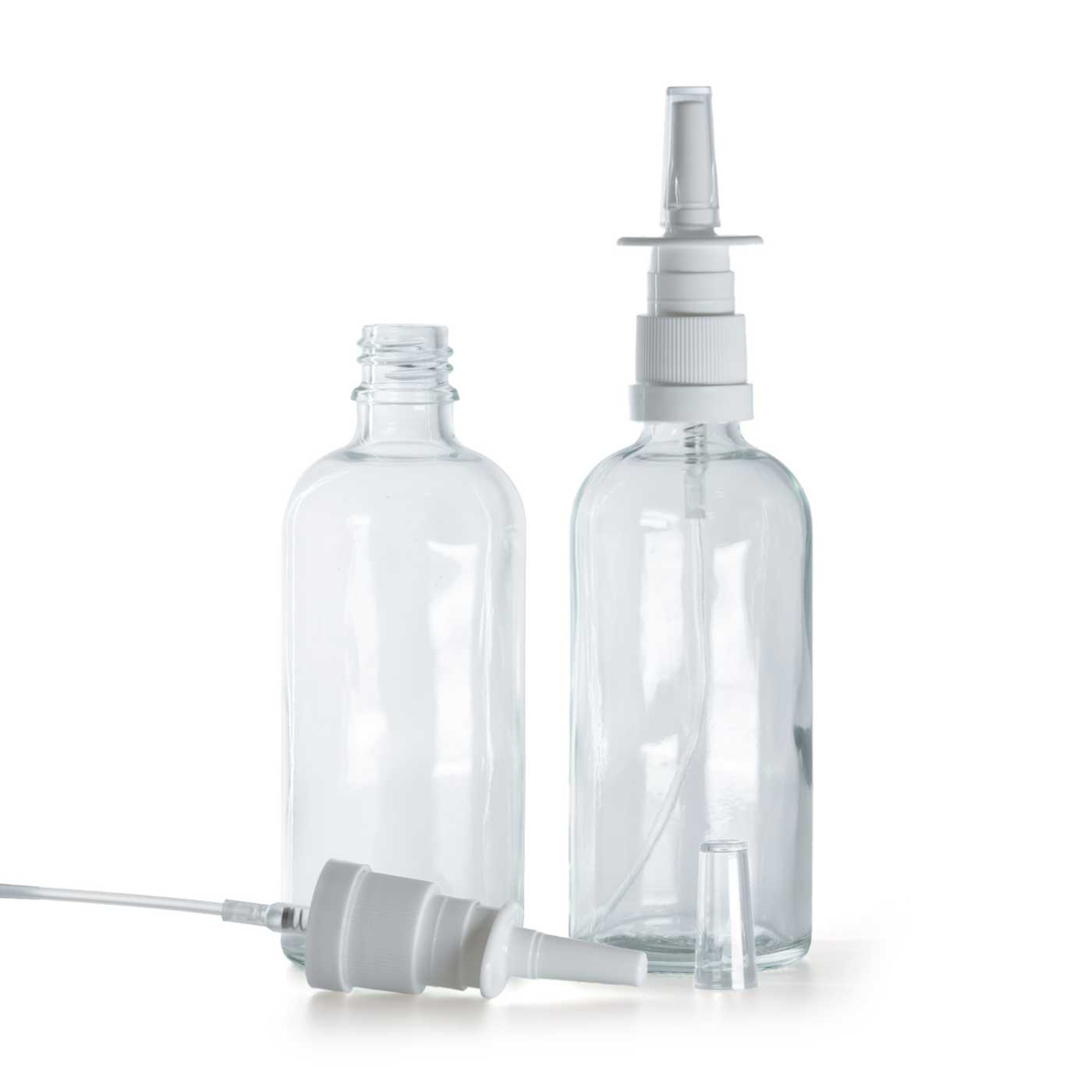 Butelka szklana, przezroczysta, spray do nosa, 100 ml
