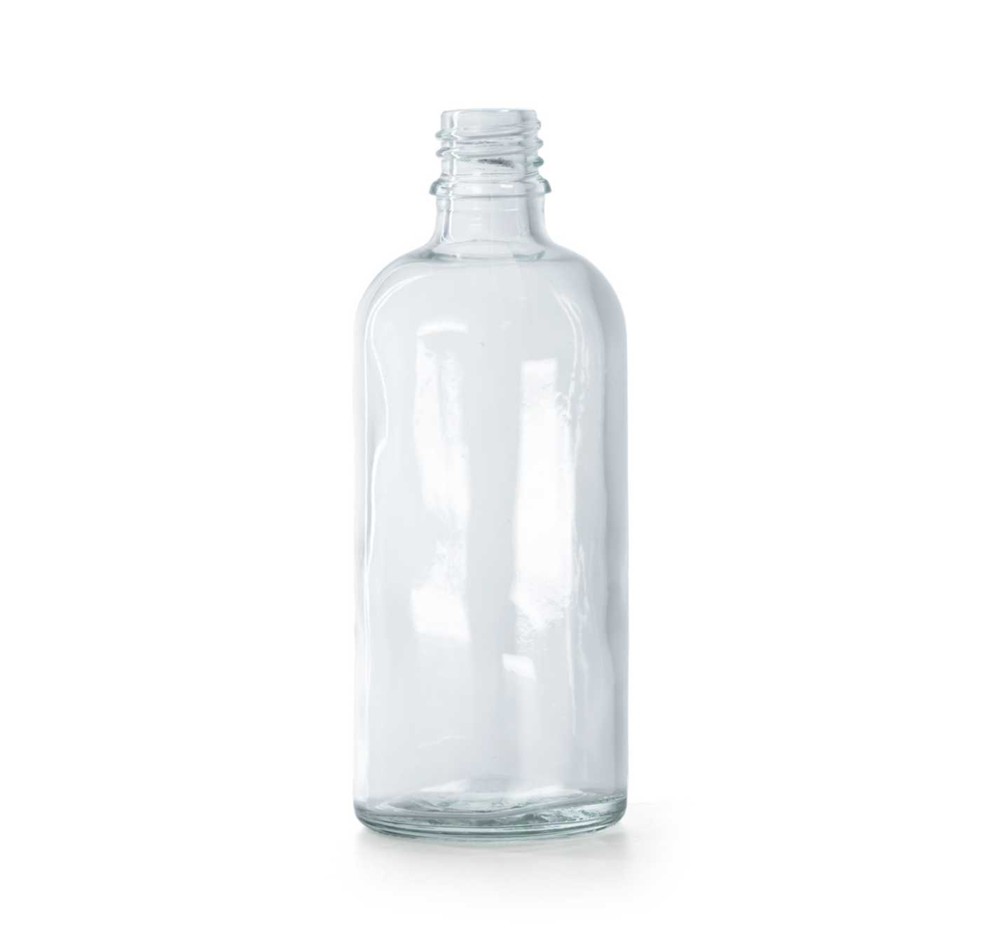 Butelka szklana przezroczysta, 100 ml