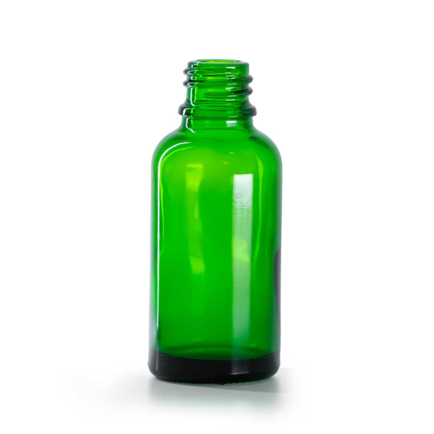 Botella de vidrio, verde, 30 ml, 110 uds