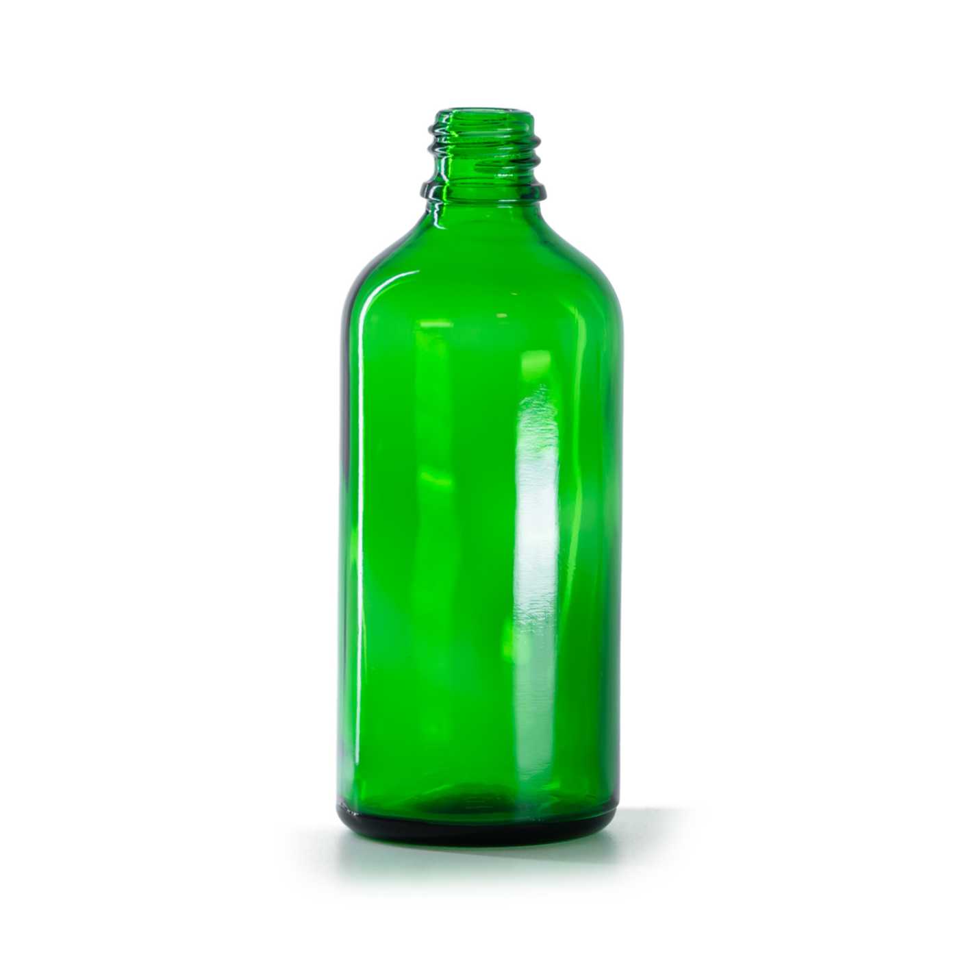 Butelka szklana apteczna, zielona, 18 mm, 100 ml