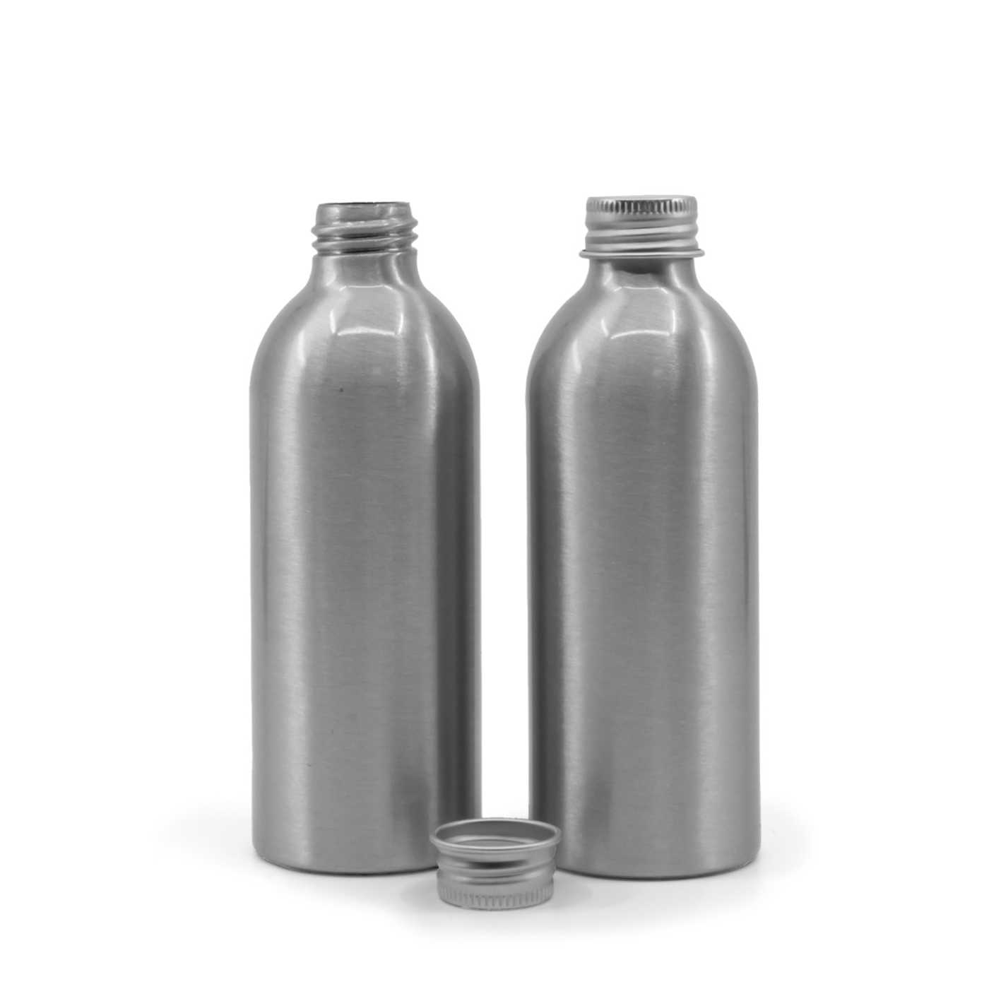 Hliníková fľaša s hliníkovým vrchnákom, 200 ml