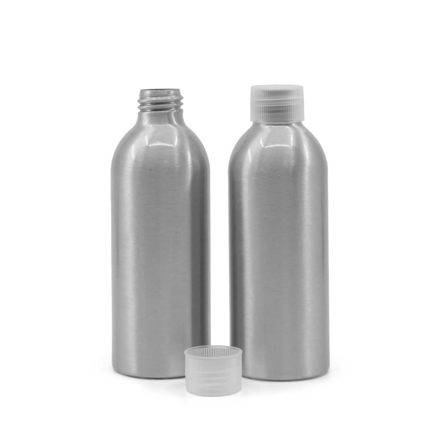 Hliníková fľaša s priehľadným vrchnákom, 200 ml