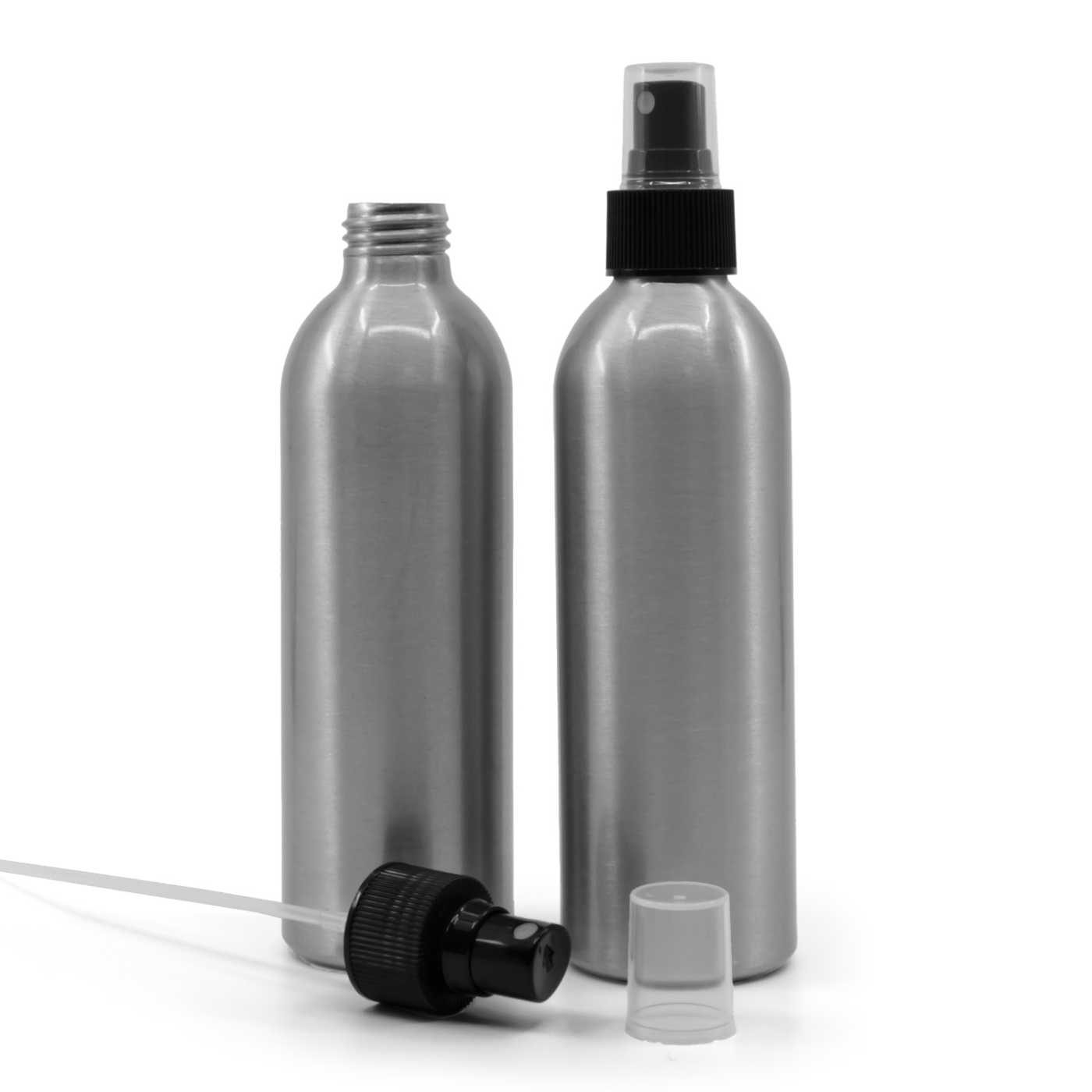 Bouteille en aluminium, vaporisateur noir, 225 ml