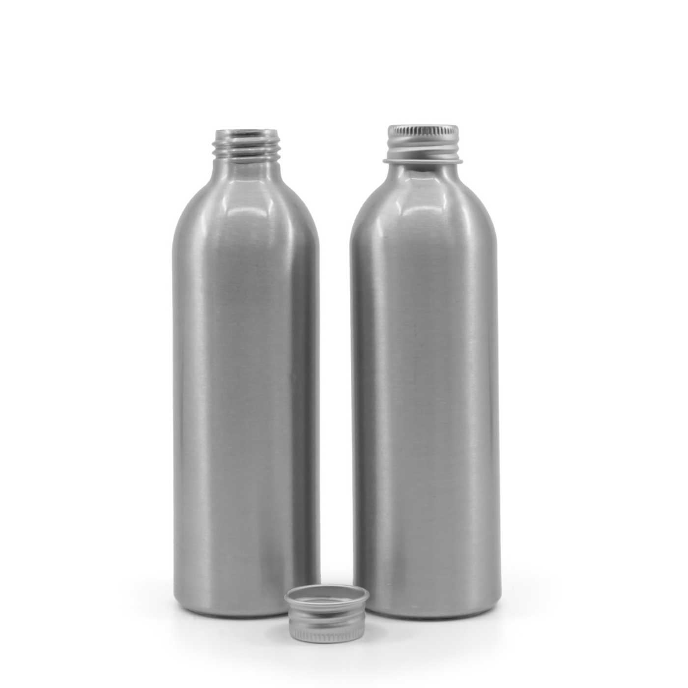 Butelka aluminiowa z aluminiową nakrętką, 225 ml