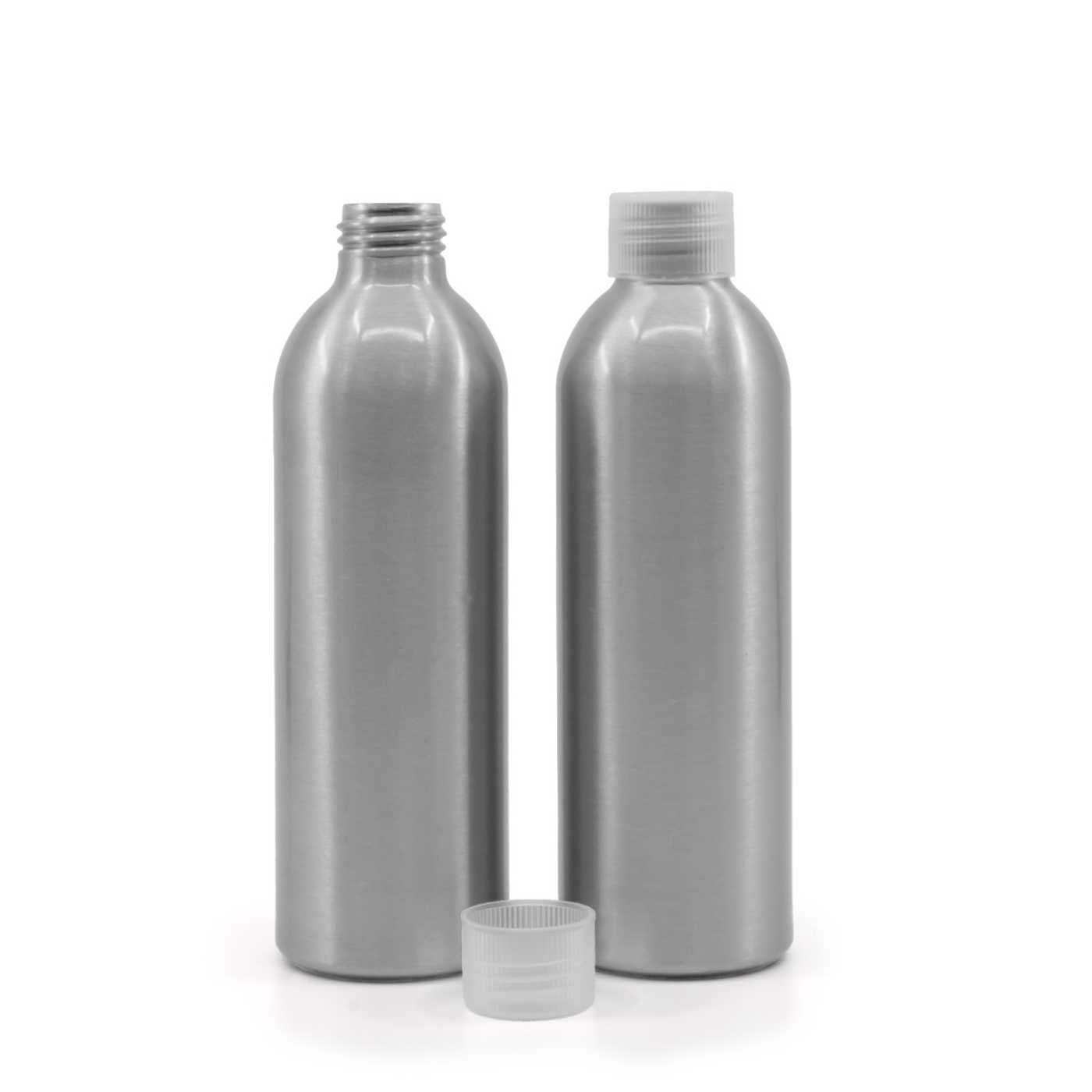 Butelka aluminiowa z przezroczystą nakrętką, 225 ml