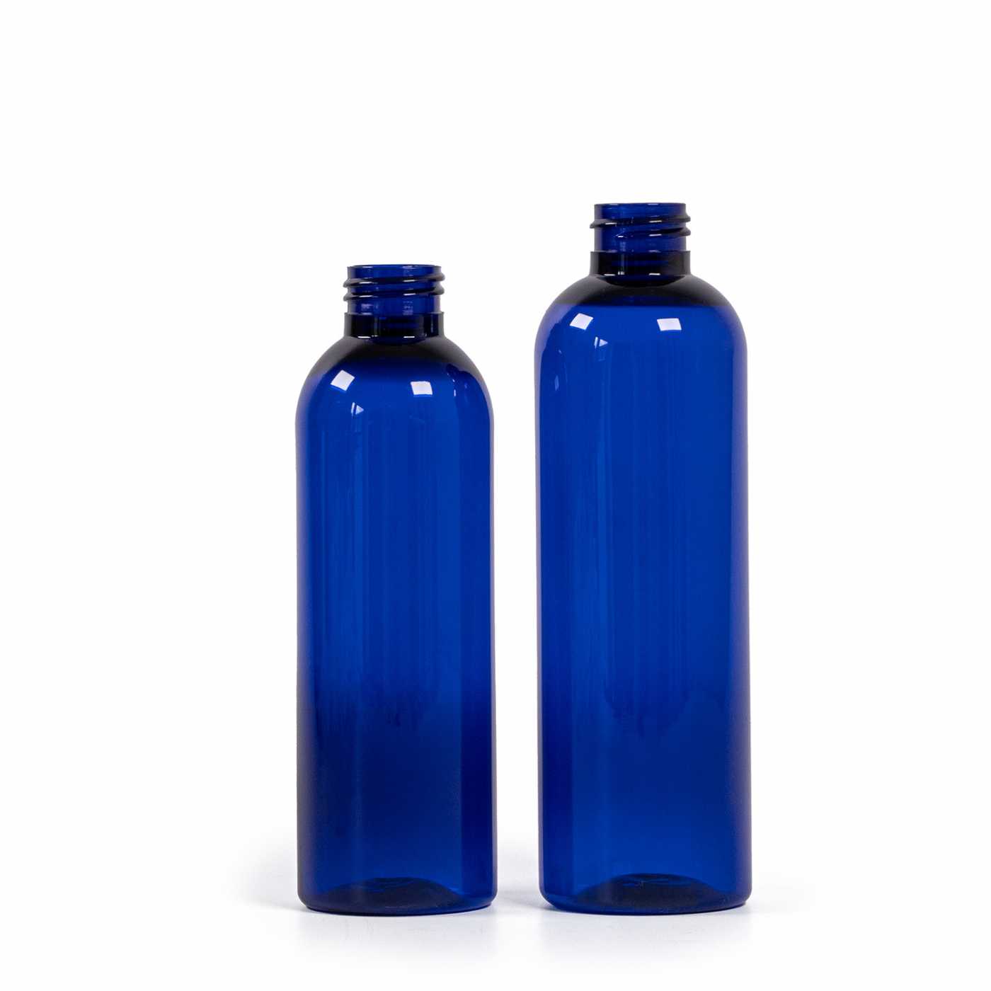 Bouteille en plastique bleue, 24/410, sans fermeture, 250 ml, 180 pcs