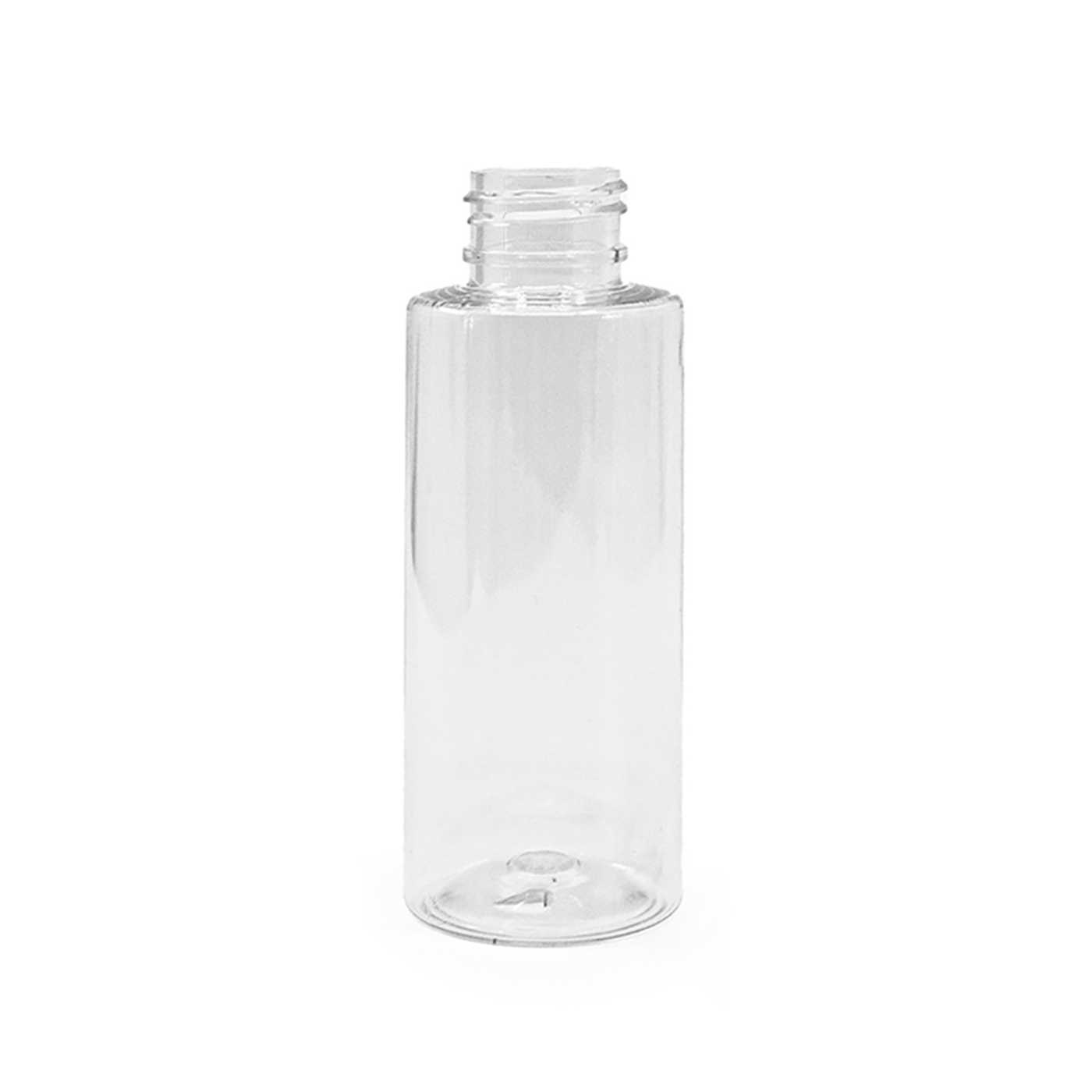 Frasco de plástico transparente, 100 ml, cuello 24/410