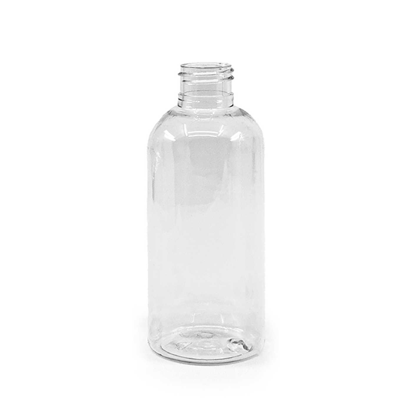 Átlátszó műanyag palack, 150 ml, kupak nélkül