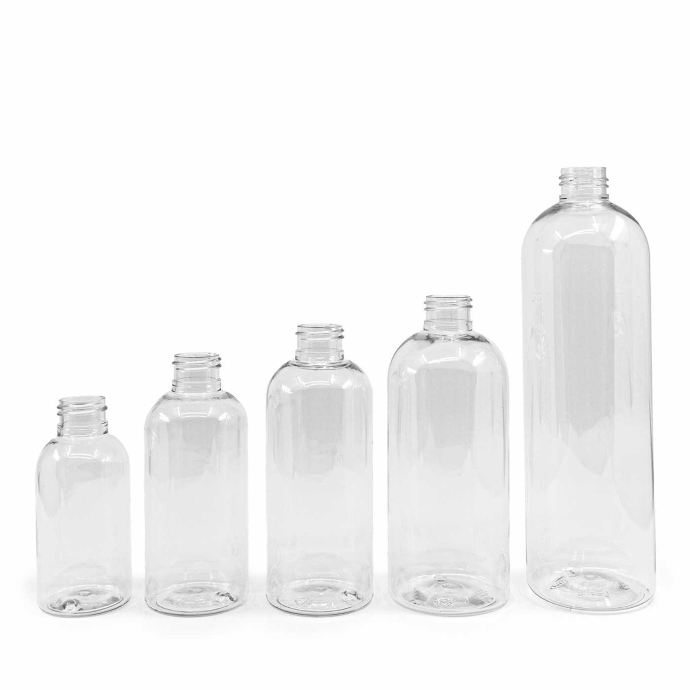 Butelka plastikowa, przezroczysta okrągła, 24/410, 200 ml, bez zamknięcia, 84 szt.