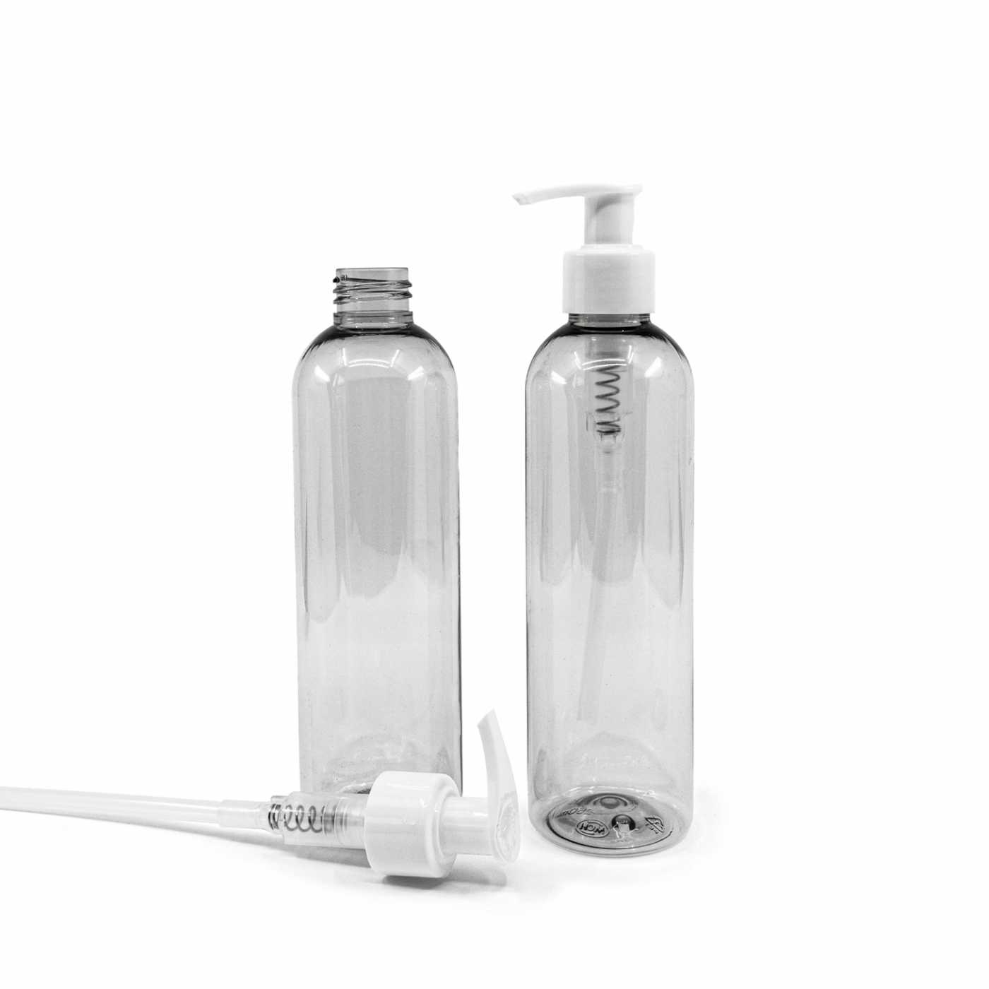 Plastová fľaša, recyklovaná 250 ml, pumpička