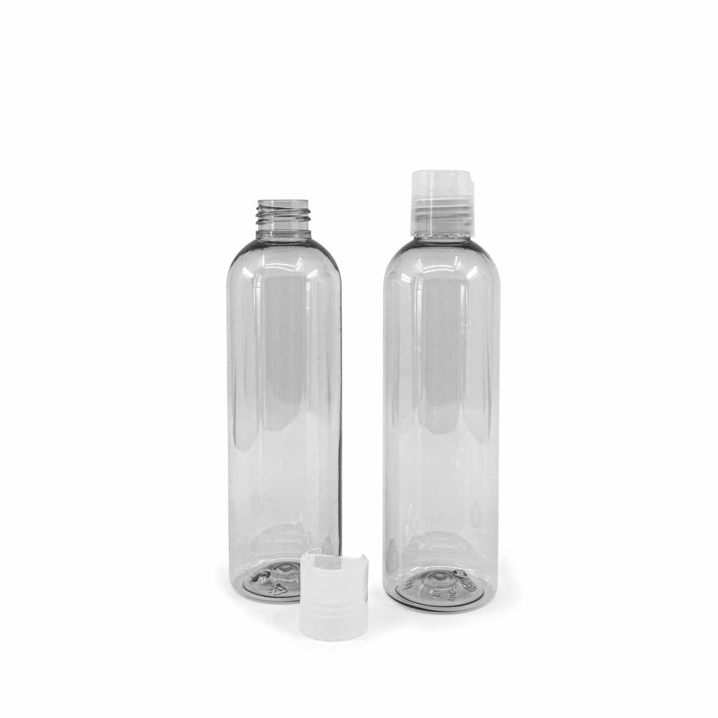 Plastová fľaša, recyklovaná 250ml, disc top priehľadný
