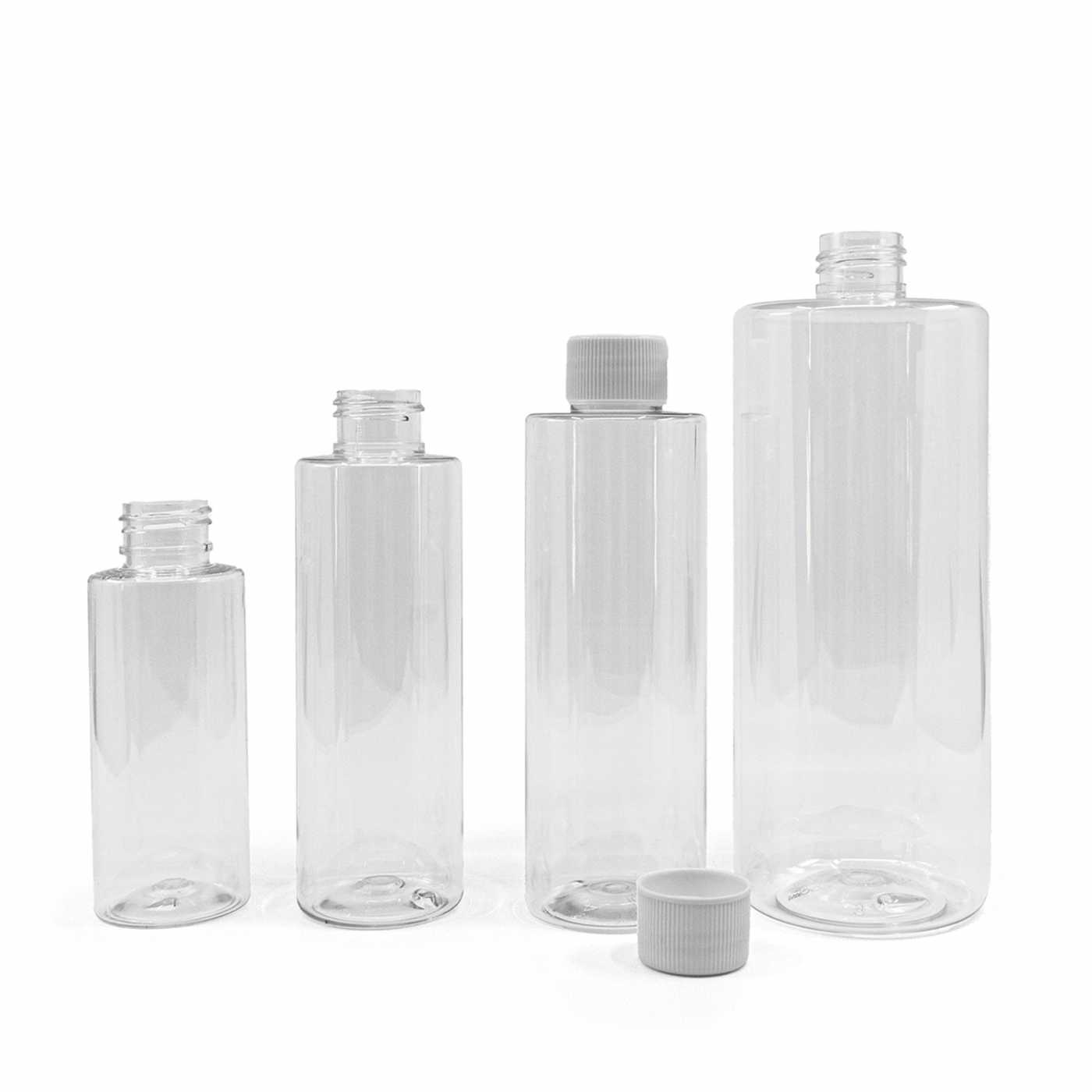 Plastová fľaša, priehľadná, biely vrchnák, 500 ml