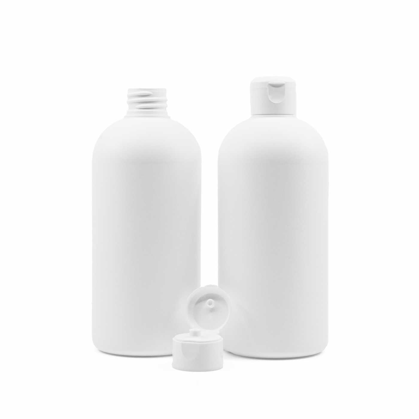 Plastová fľaška HDPE, biela s flip topom, 500 ml