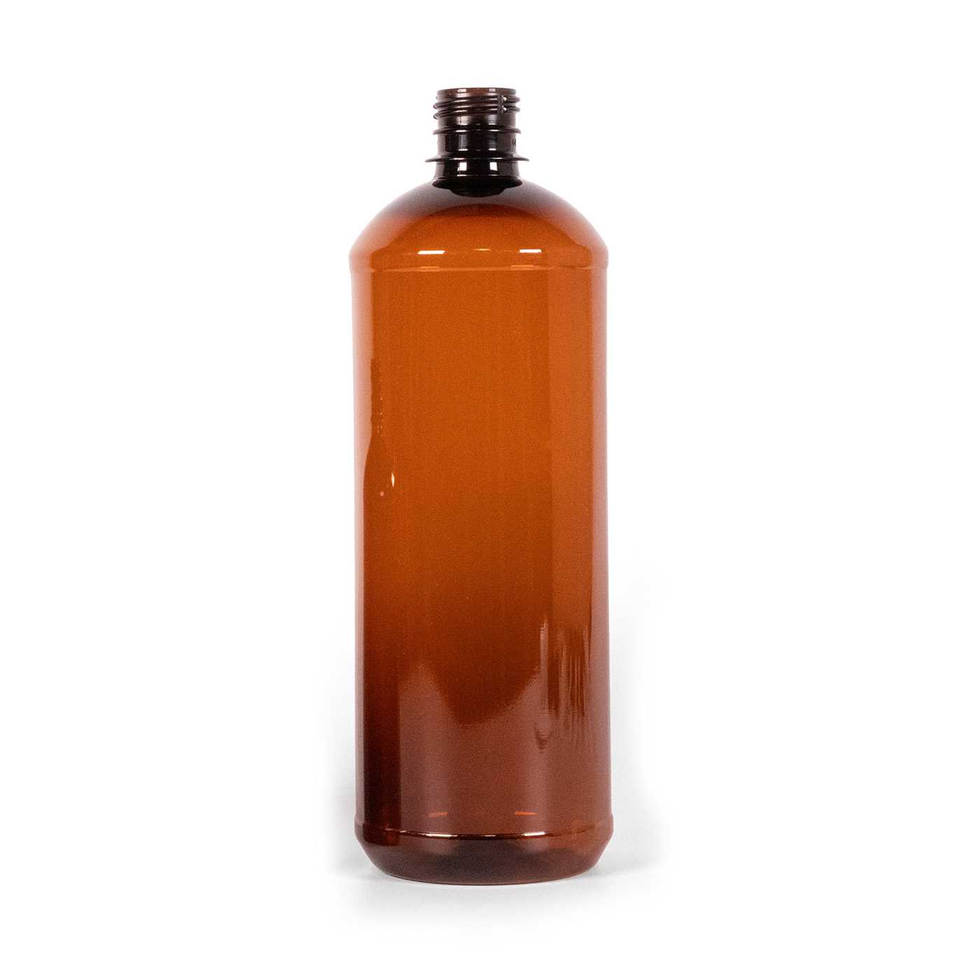 Bouteille en plastique brune, 1000 ml
