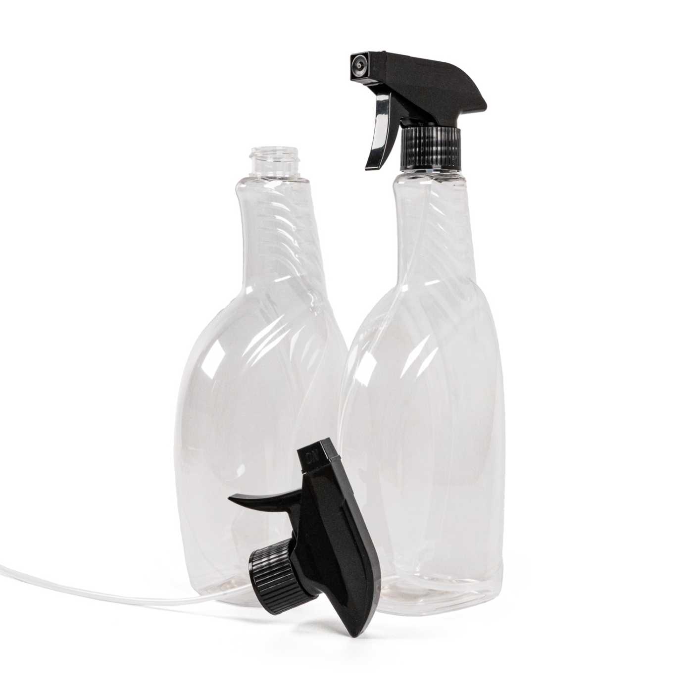 Butelka plastikowa na środki czystości, czarny spryskiwacz, 750 ml