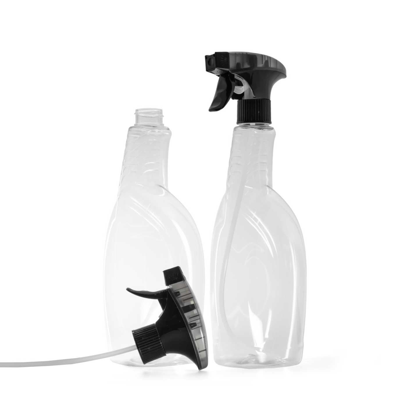 Butelka plastikowa na środki czystości, czarny spryskiwacz ze spieniaczem, 750 ml