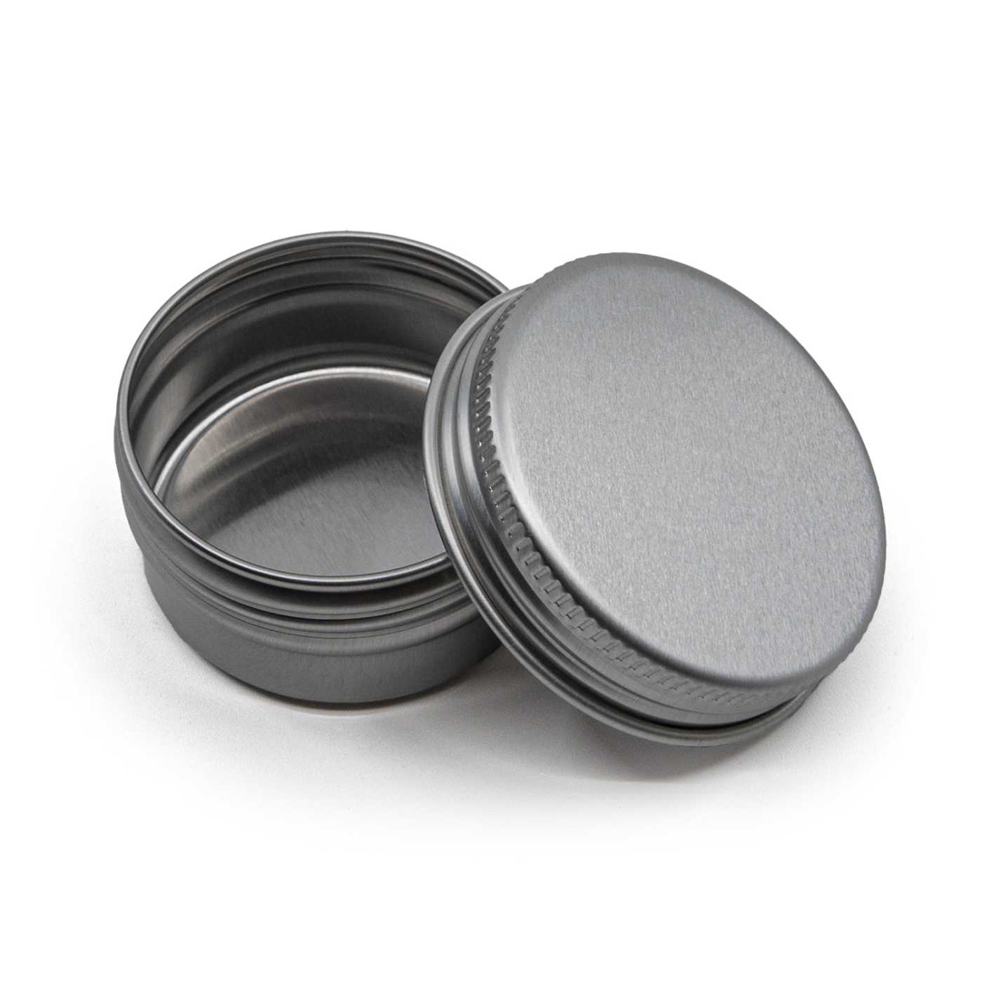 Hliníkový kelímok s vrchnákom, 39 mm, 15 ml strieborný