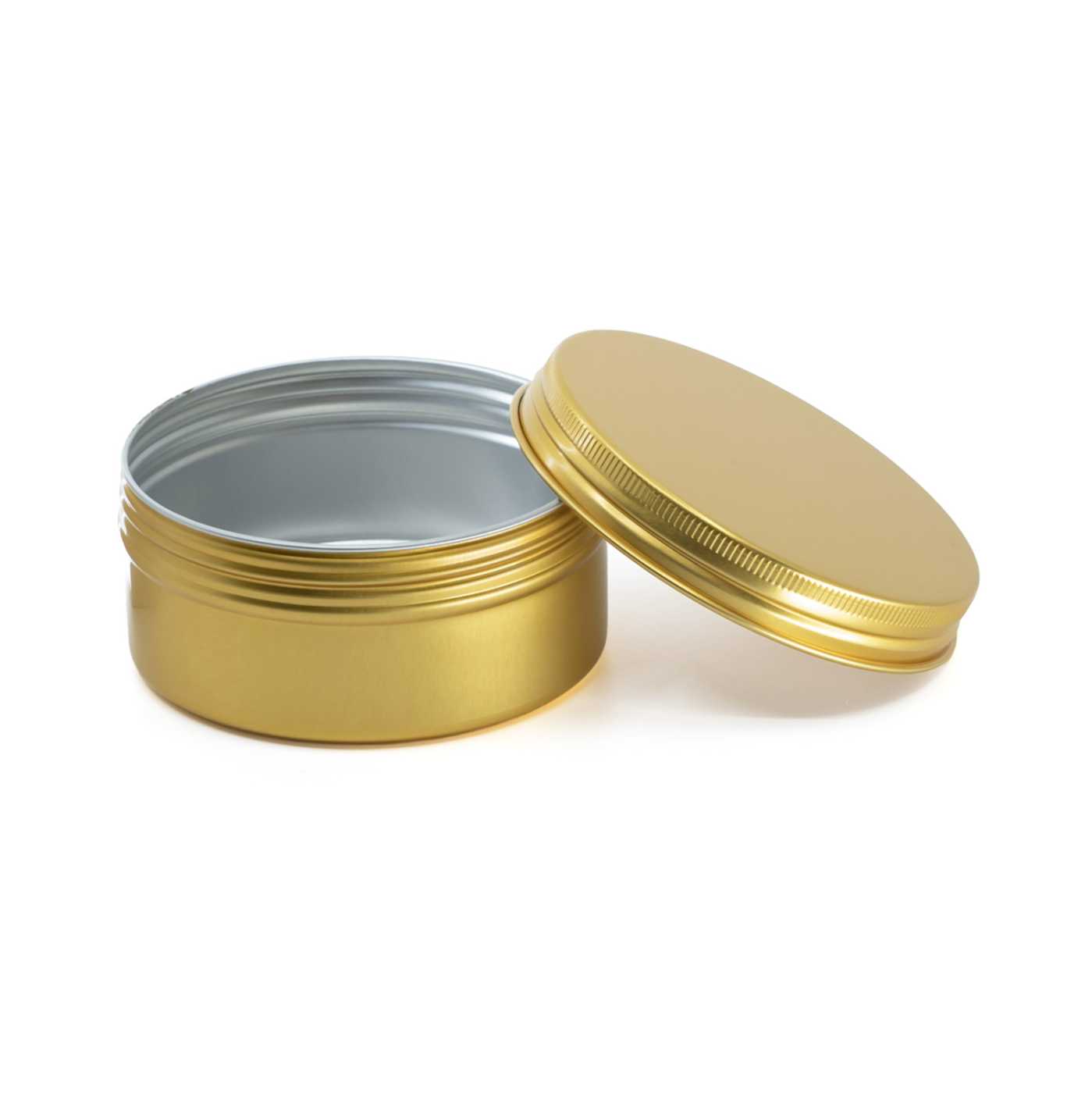 Hliníkový kelímok s vrchnákom, 82 mm, 150 ml zlatý