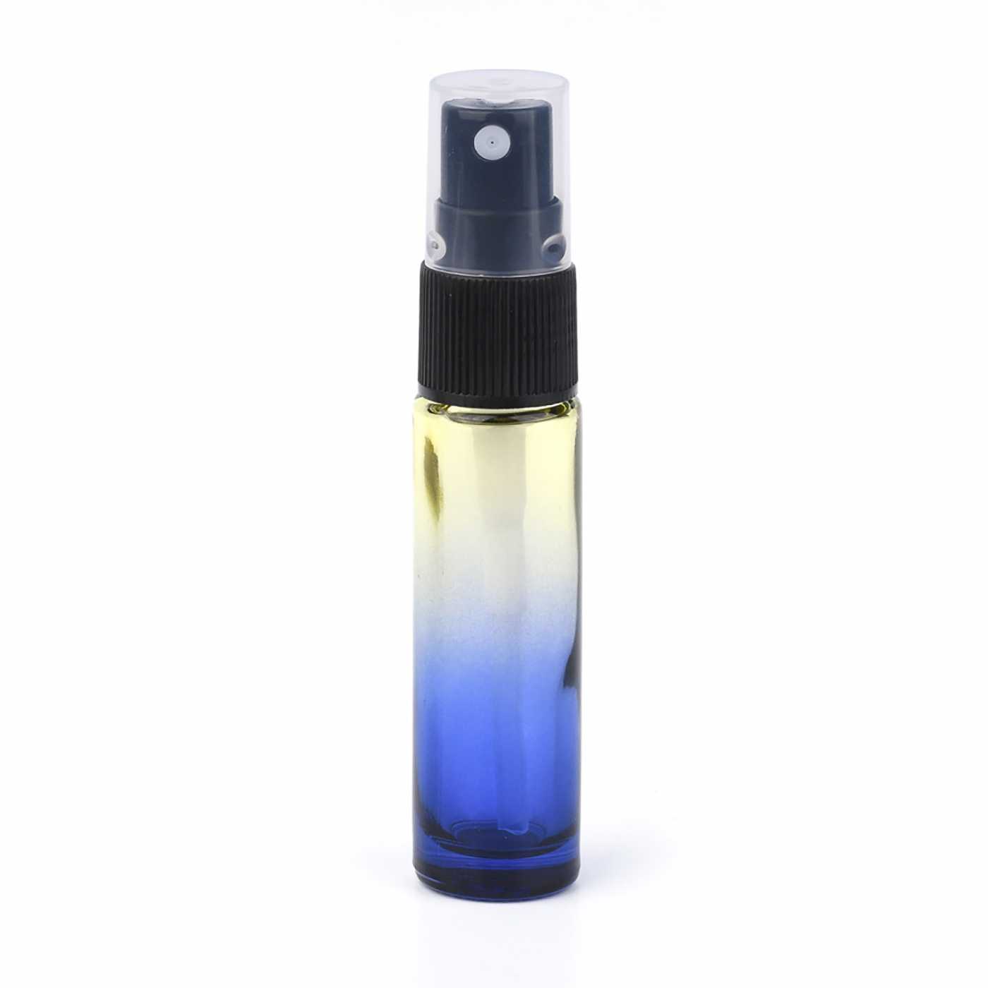 Sklenený rozprašovač na parfum, žlto-modrý 10 ml