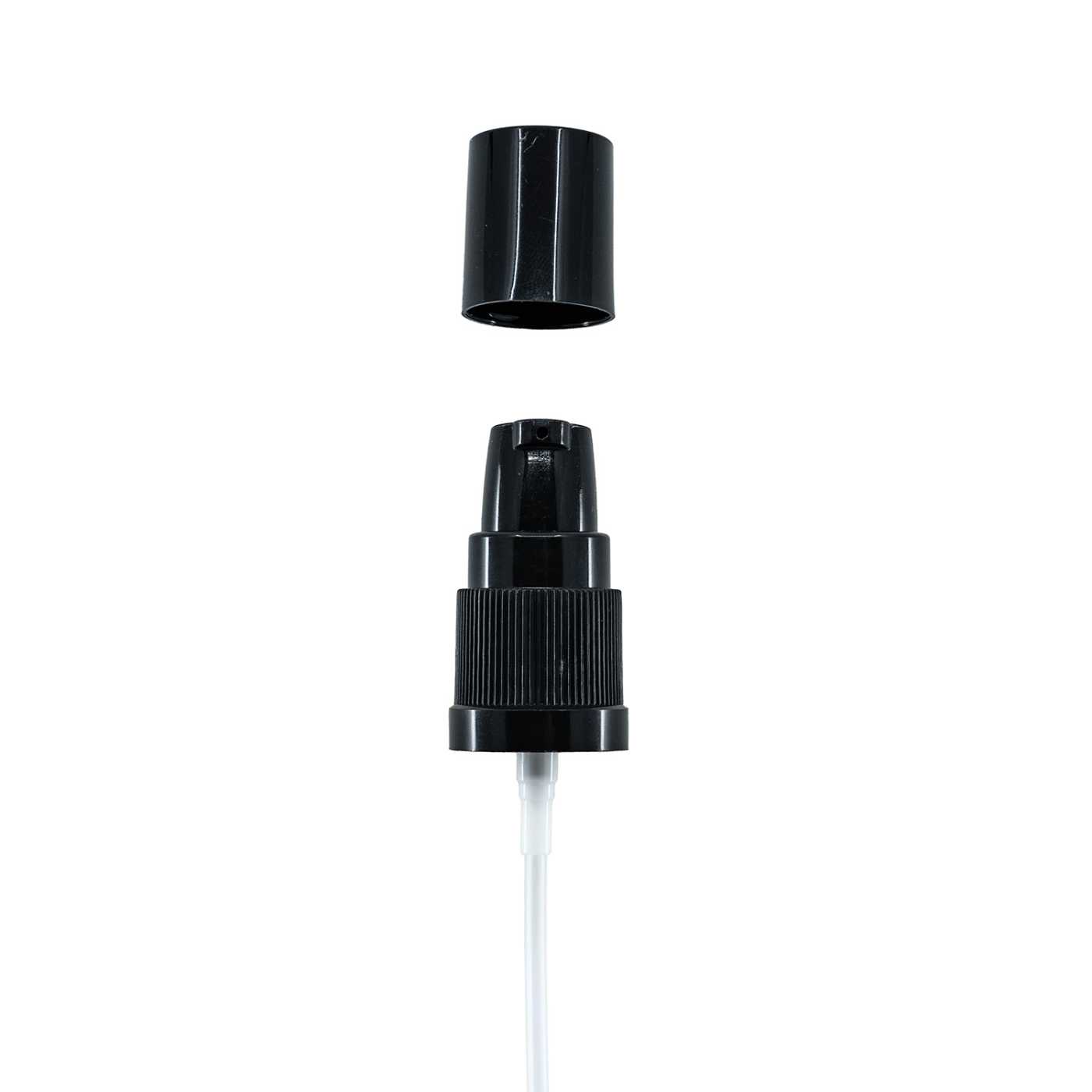 Čierny plastový dávkovač krémov 18 mm, čierny vrch