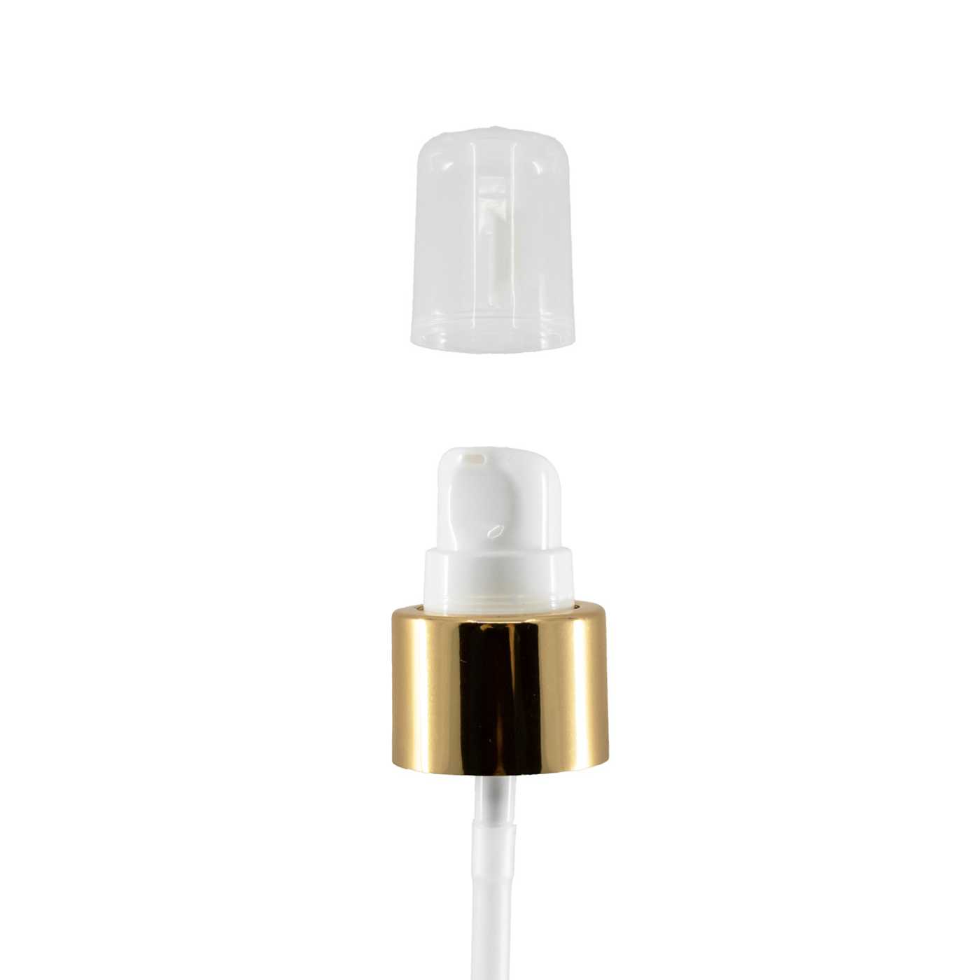 Fehér lotion adagoló kupakkal 24/410 fényes arany 200 mm